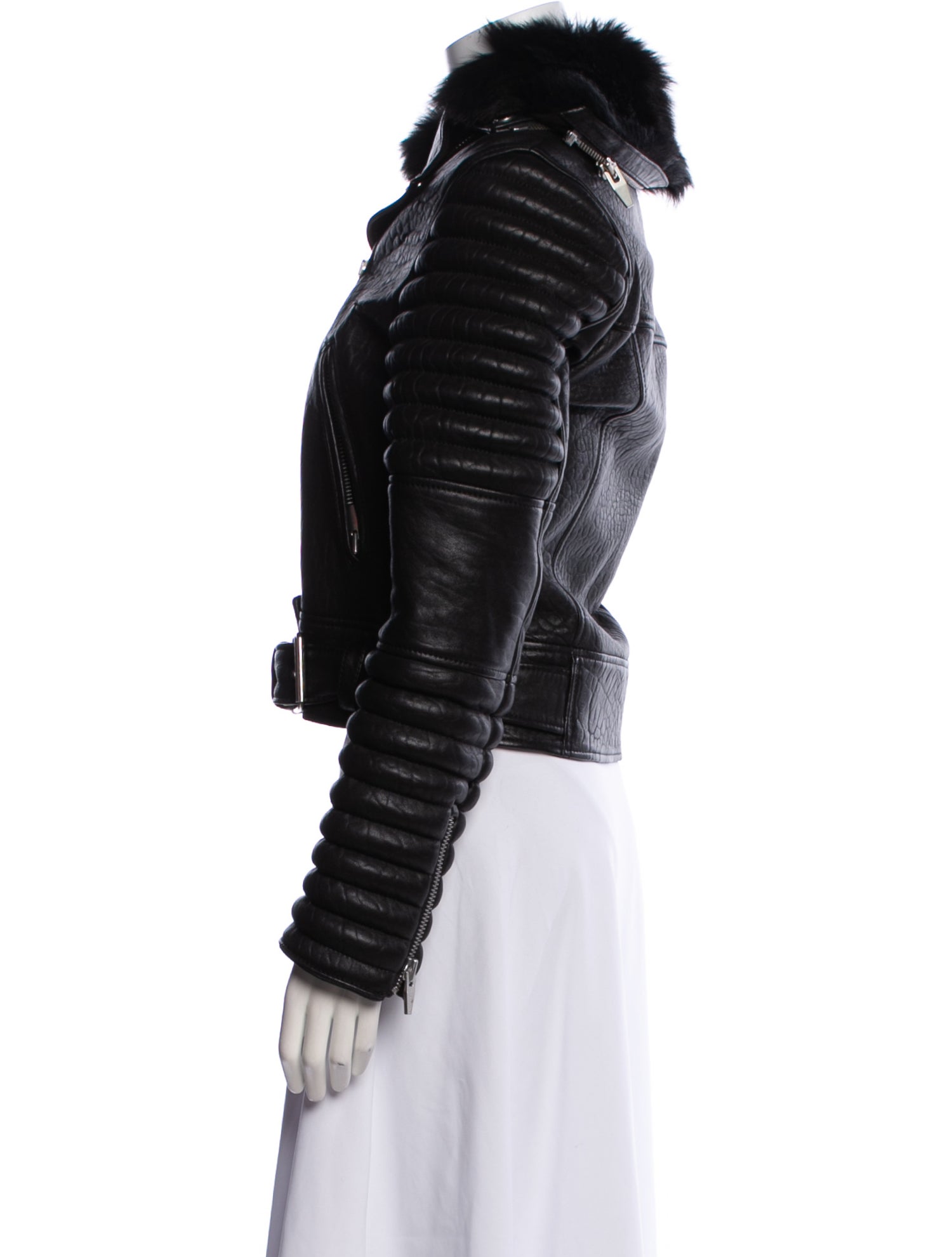 The Arrivals Leather Fur Jacket