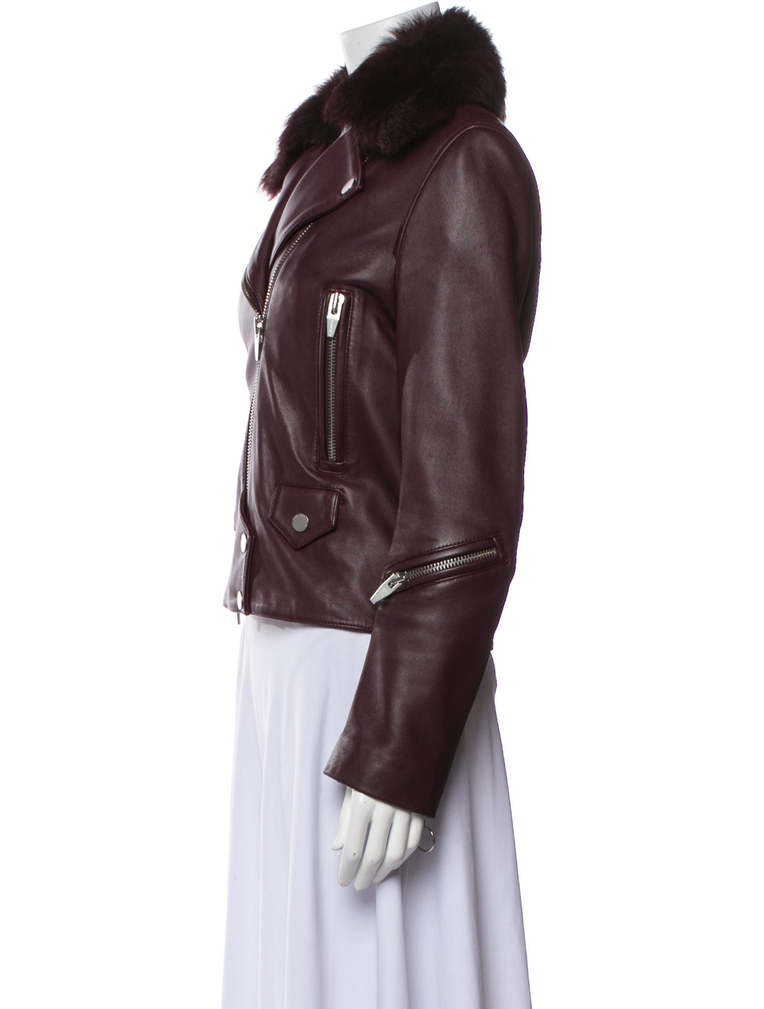 The Arrivals Leather Fur Jacket