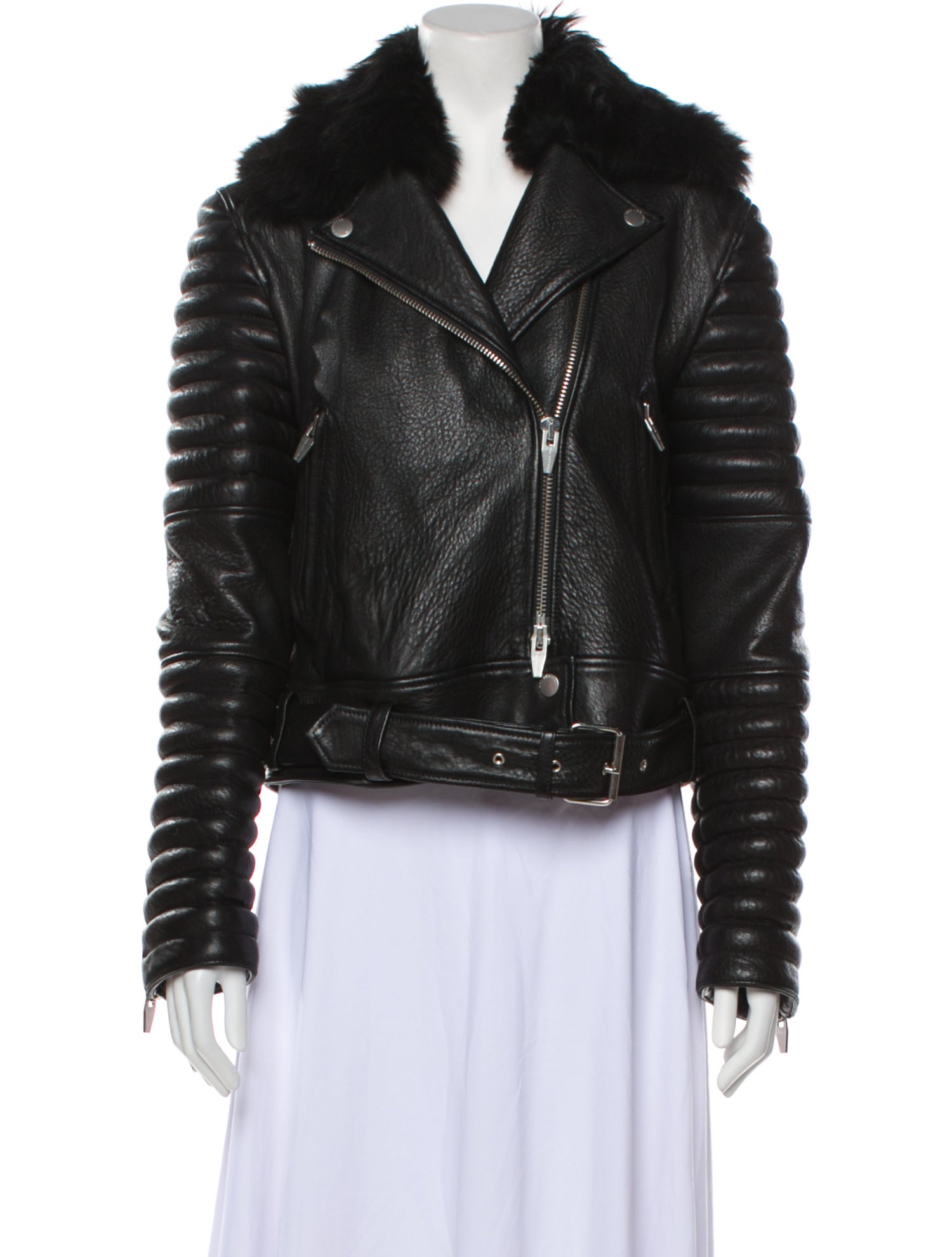 The Arrivals Leather Fur Jacket