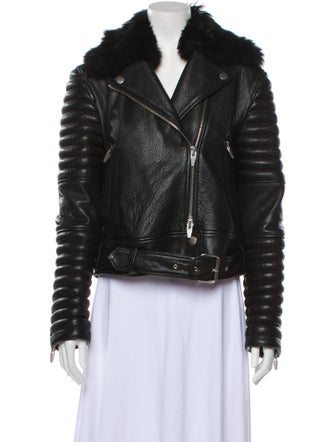 The Arrivals Leather Fur Jacket