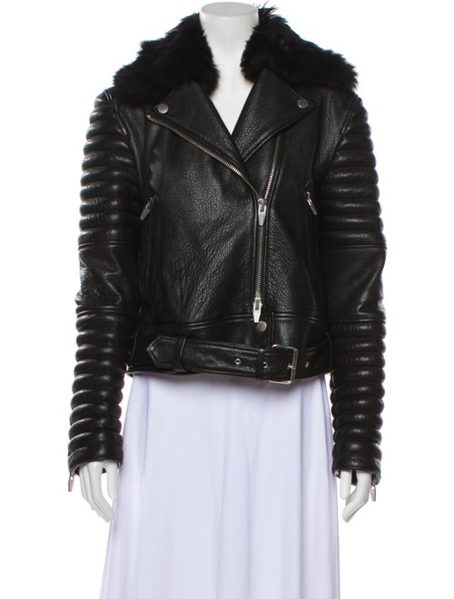 The Arrivals Leather Fur Jacket