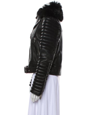 The Arrivals Leather Fur Jacket