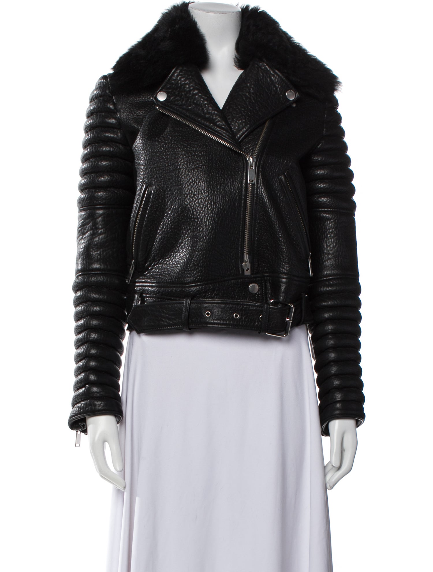 The Arrivals Leather Fur Jacket