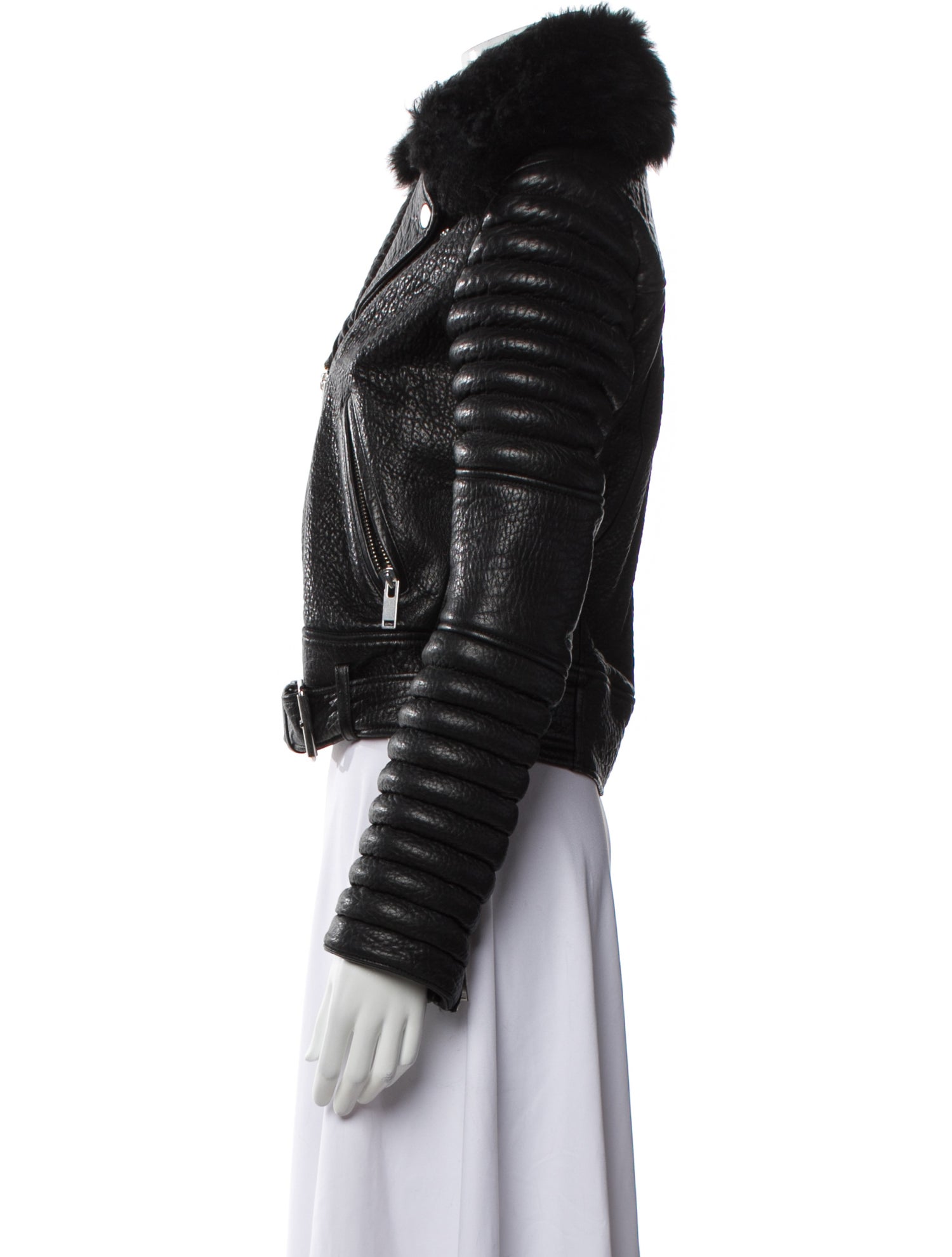 The Arrivals Leather Fur Jacket