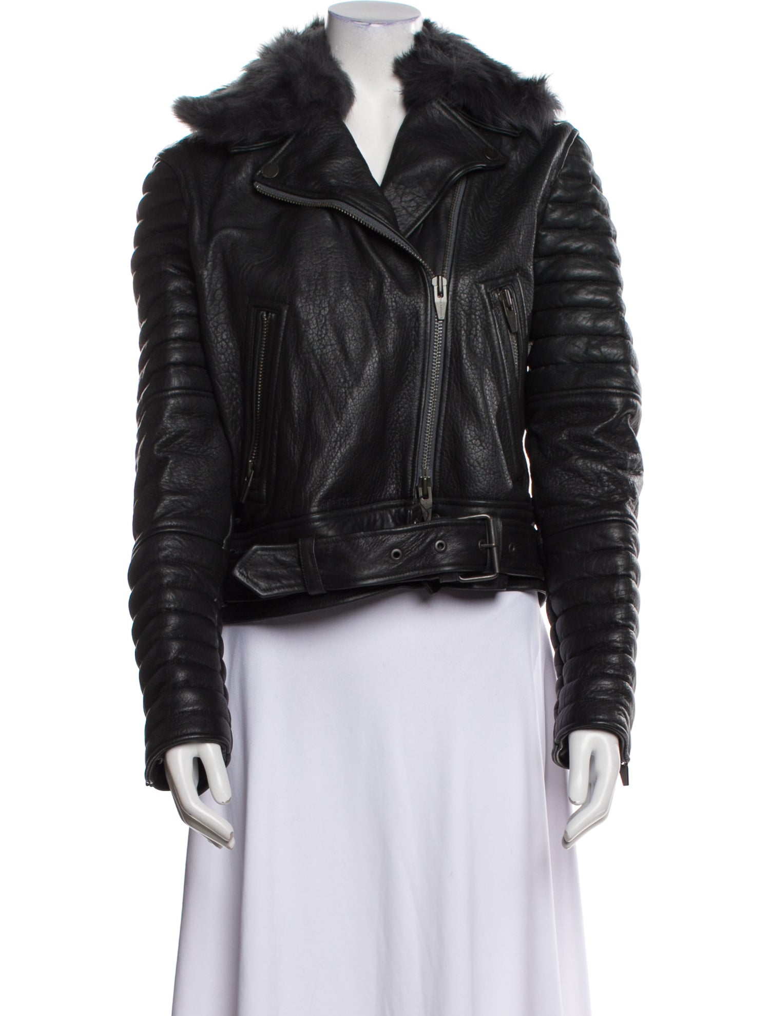 The Arrivals Leather Fur Jacket