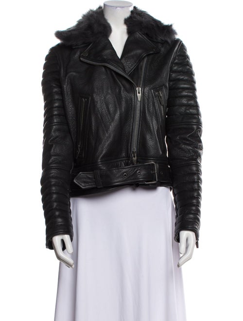 The Arrivals Leather Fur Jacket