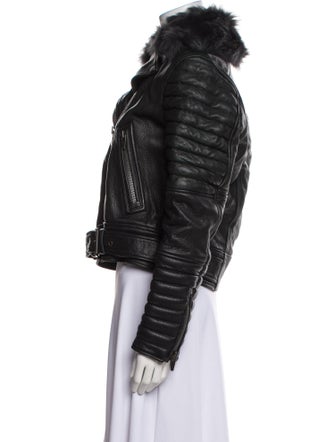 The Arrivals Leather Fur Jacket
