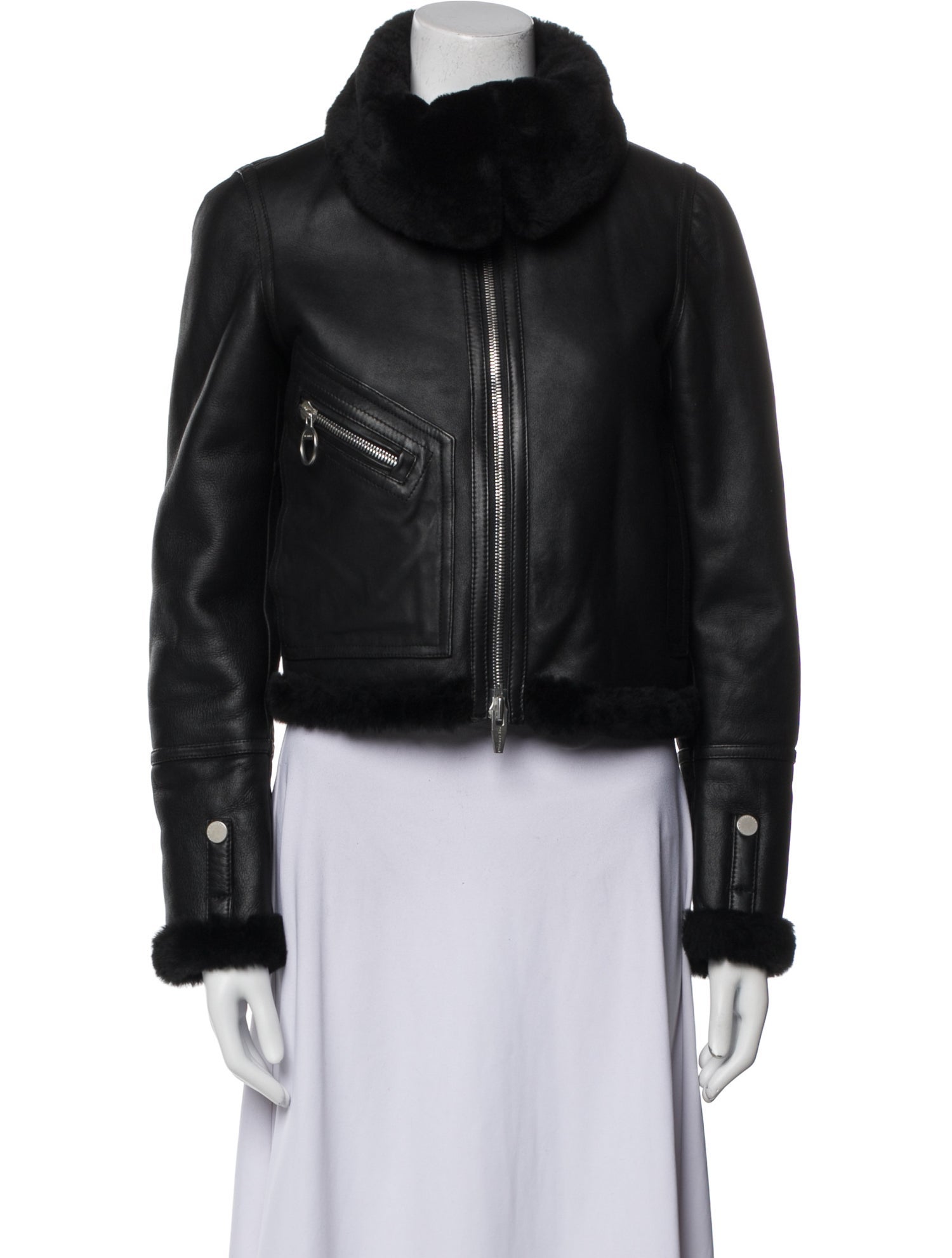 The Arrivals Leather Fur Jacket