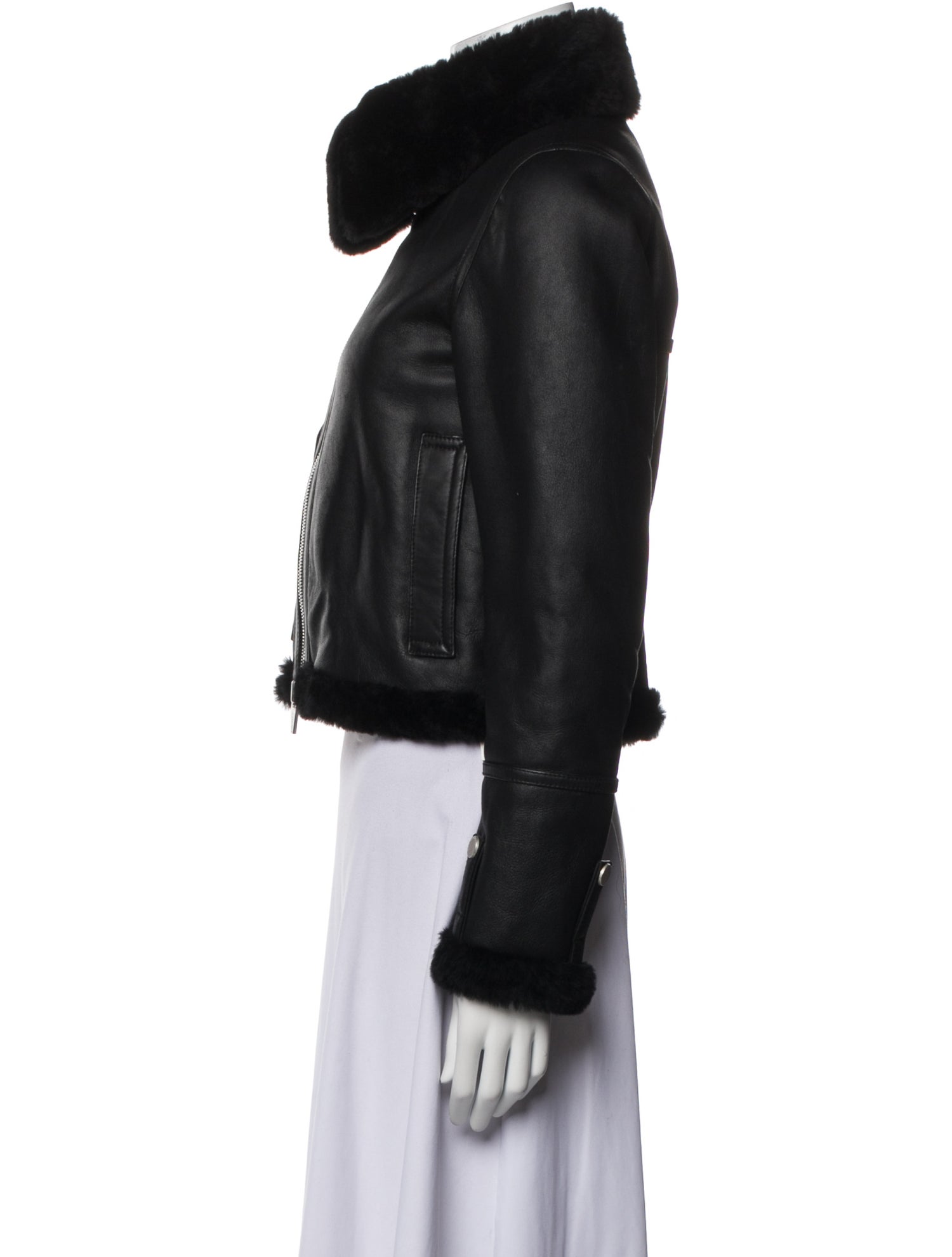 The Arrivals Leather Fur Jacket