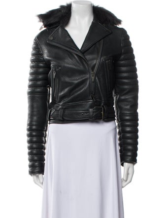 The Arrivals Leather Fur Jacket