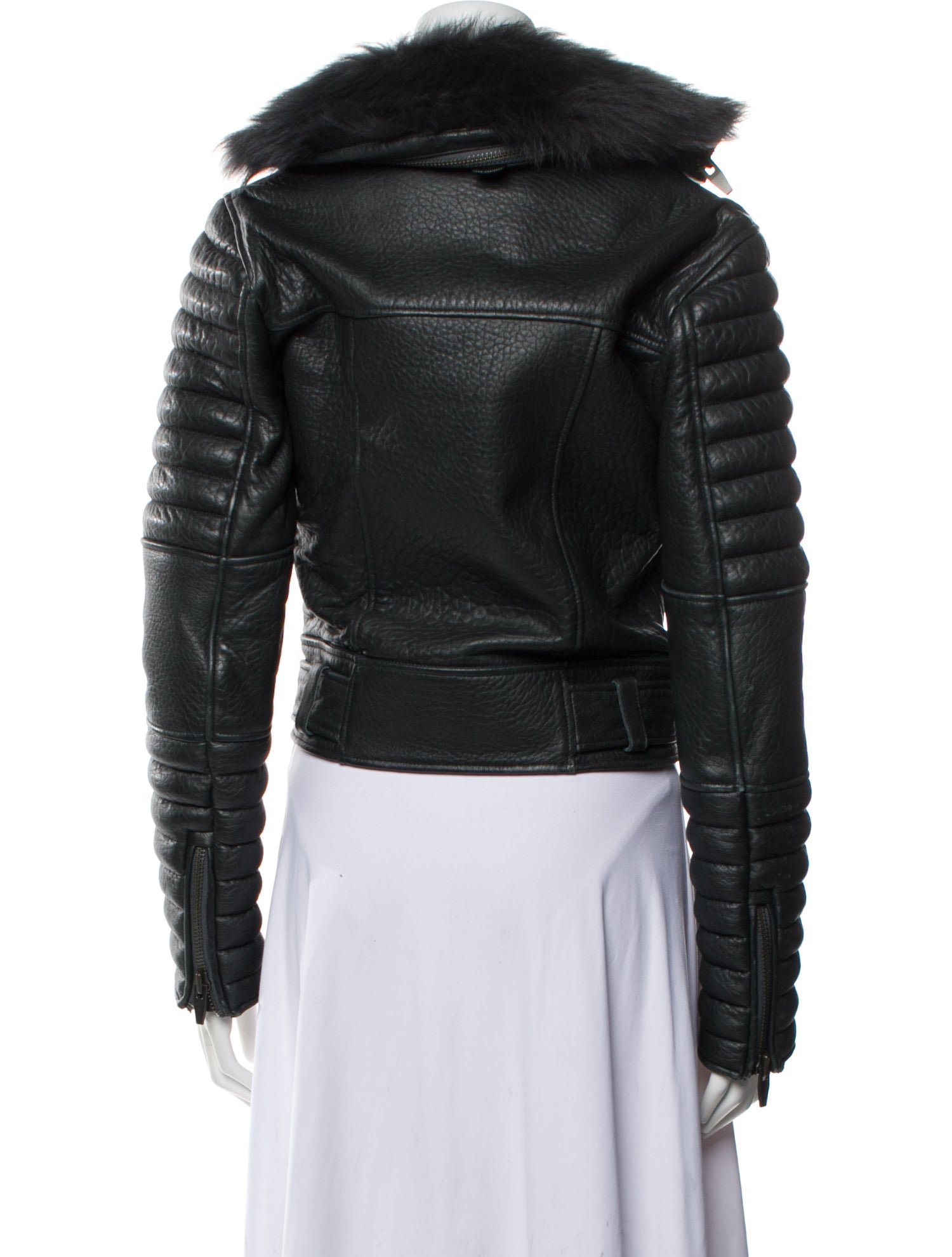 The Arrivals Leather Fur Jacket