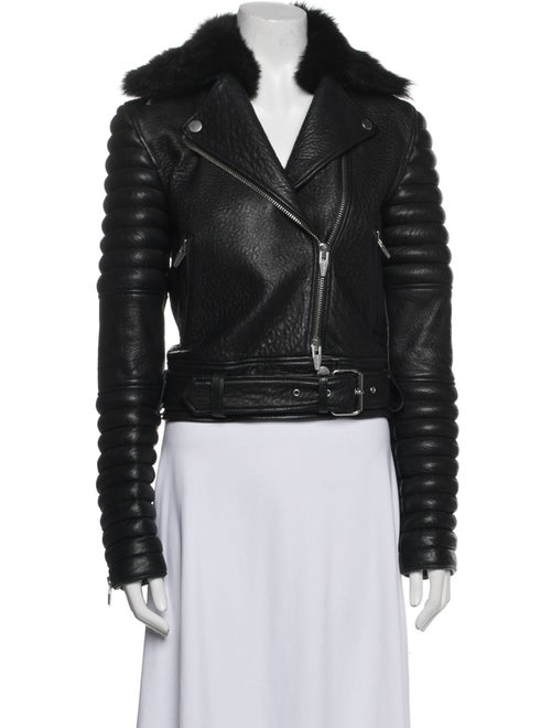 The Arrivals Leather Faux Fur Coat