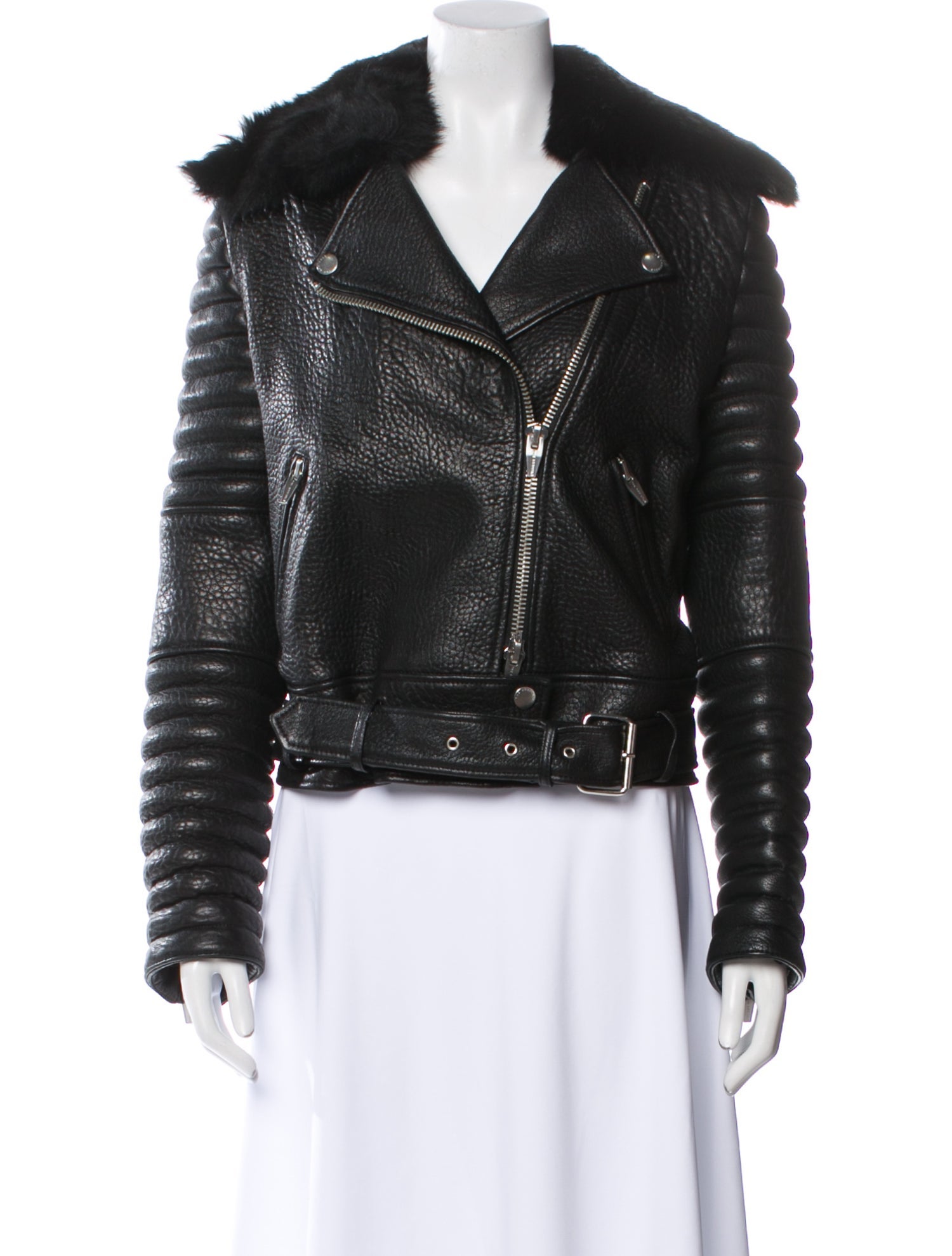 The Arrivals Leather Fur Jacket