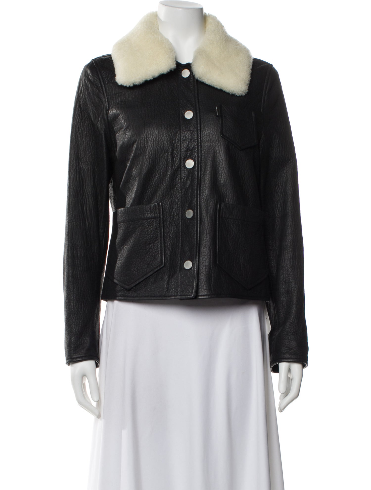 The Arrivals Leather Fur Jacket