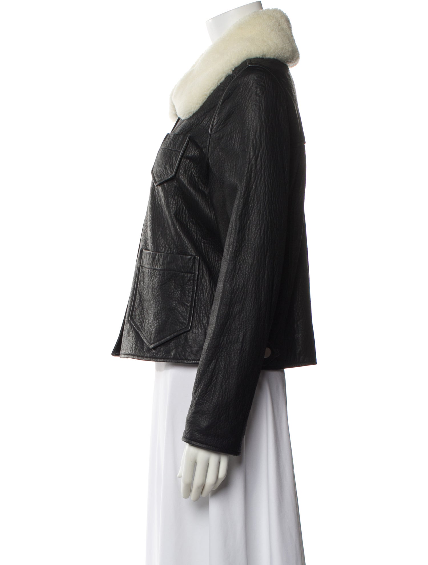 The Arrivals Leather Fur Jacket