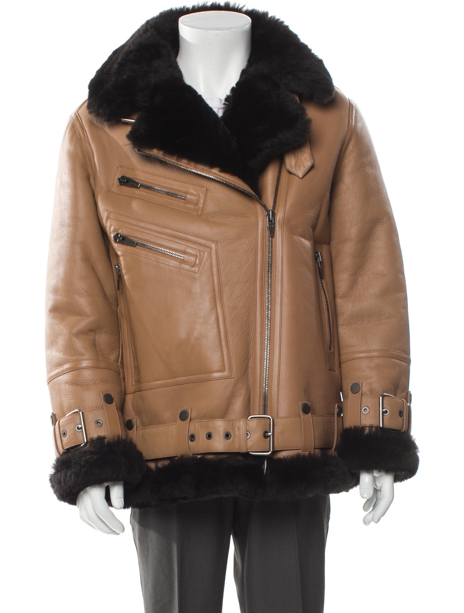 The Arrivals Shearling Moto Jacket