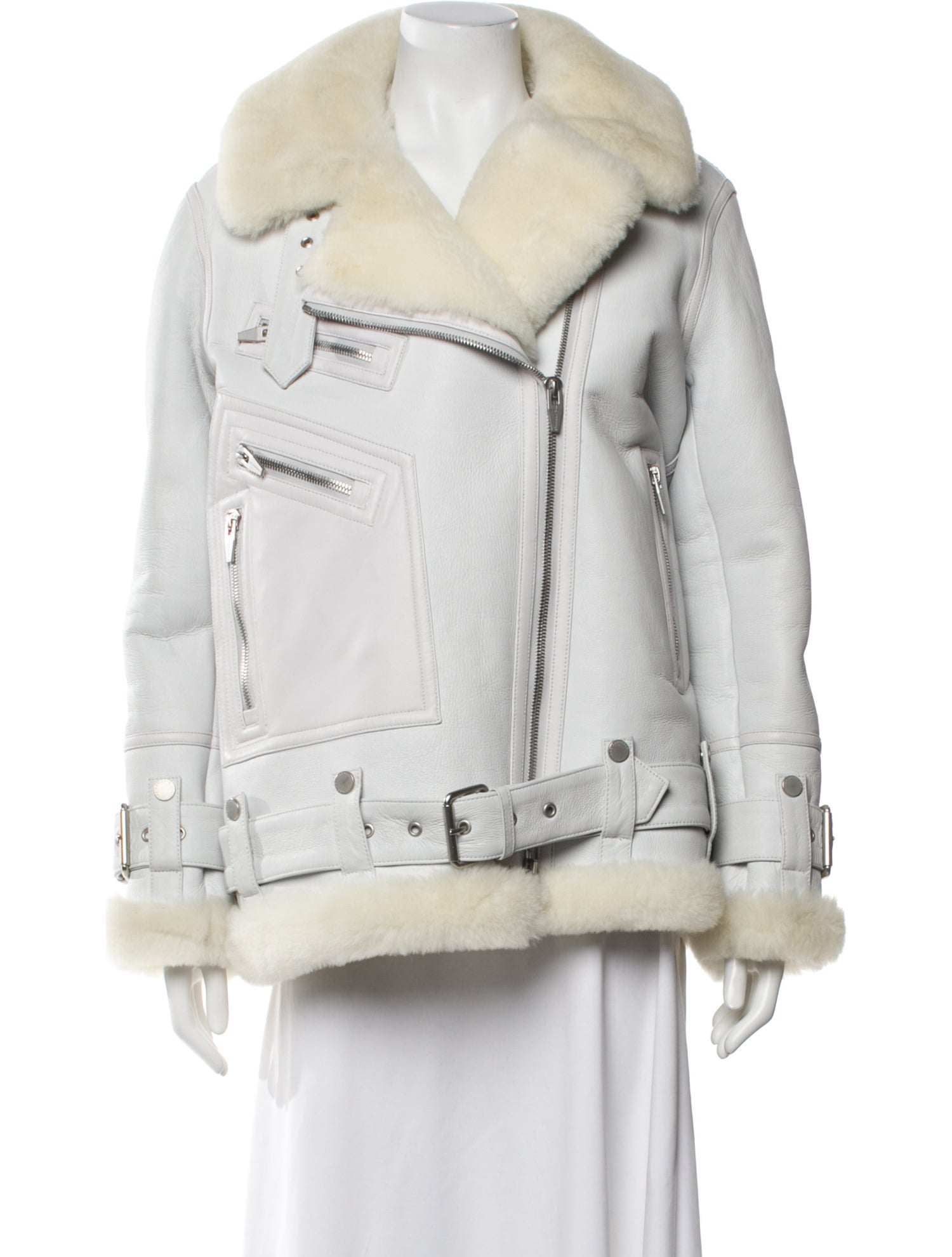 The Arrivals Leather Faux Fur Coat