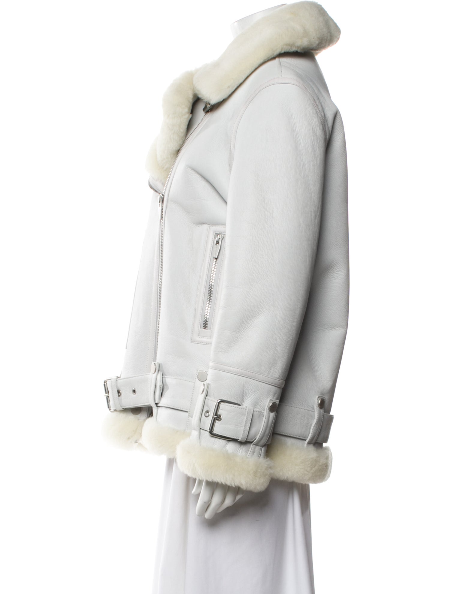 The Arrivals Leather Faux Fur Coat