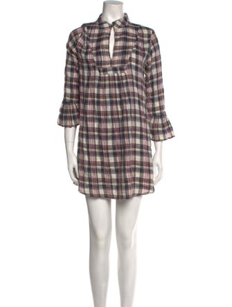 Alicia Bell Plaid Print Mini Dress