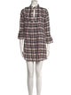 Alicia Bell Plaid Print Mini Dress