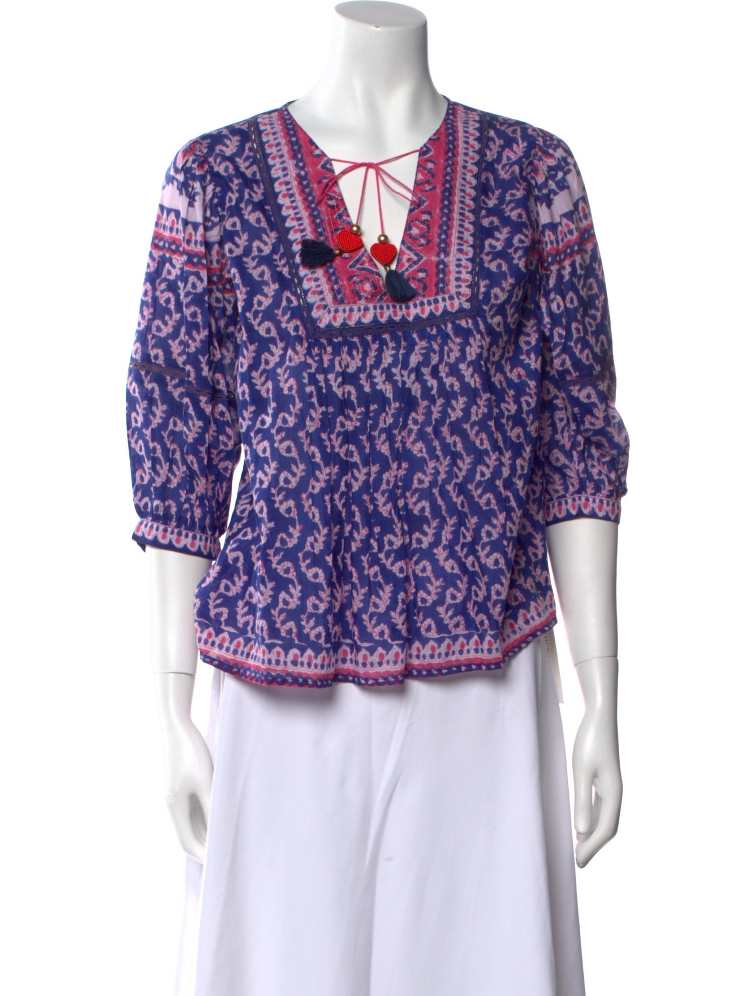 Alicia Bell Printed V-Neck Blouse