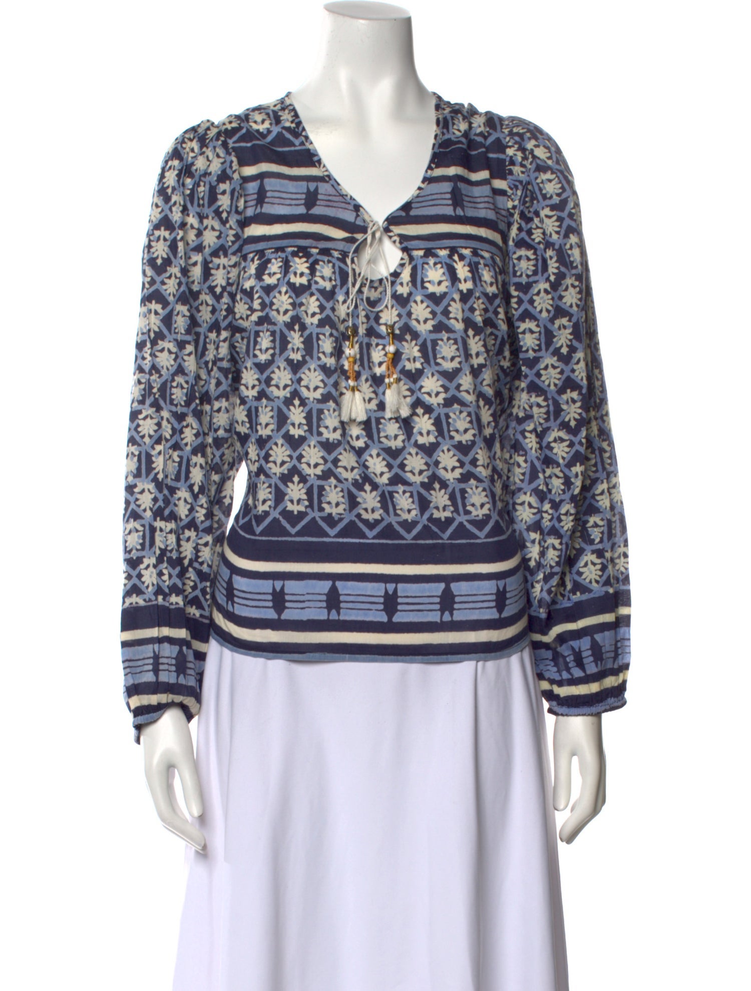 Alicia Bell Printed V-Neck Blouse