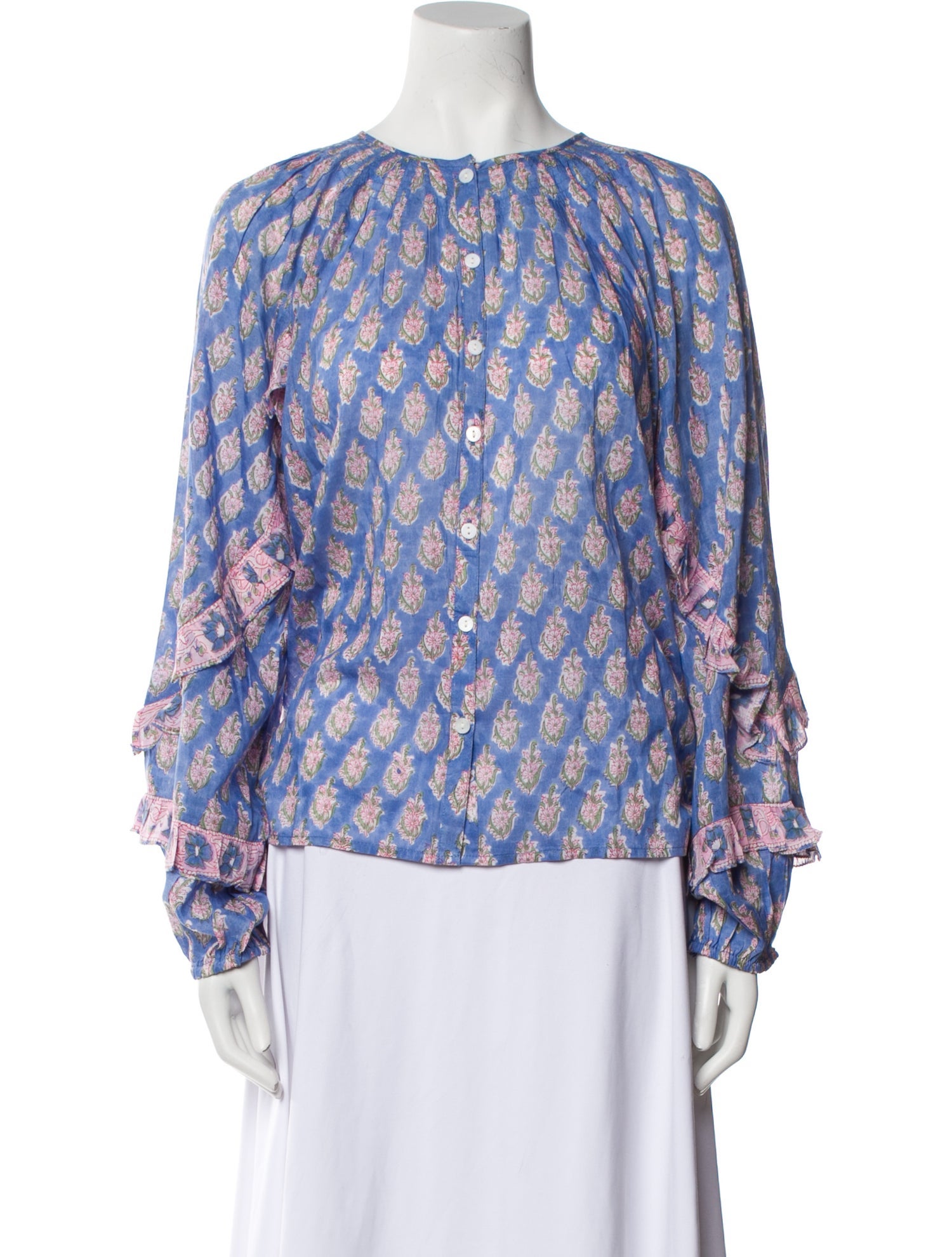 Alicia Bell Floral Print Crew Neck Blouse w/ Tags