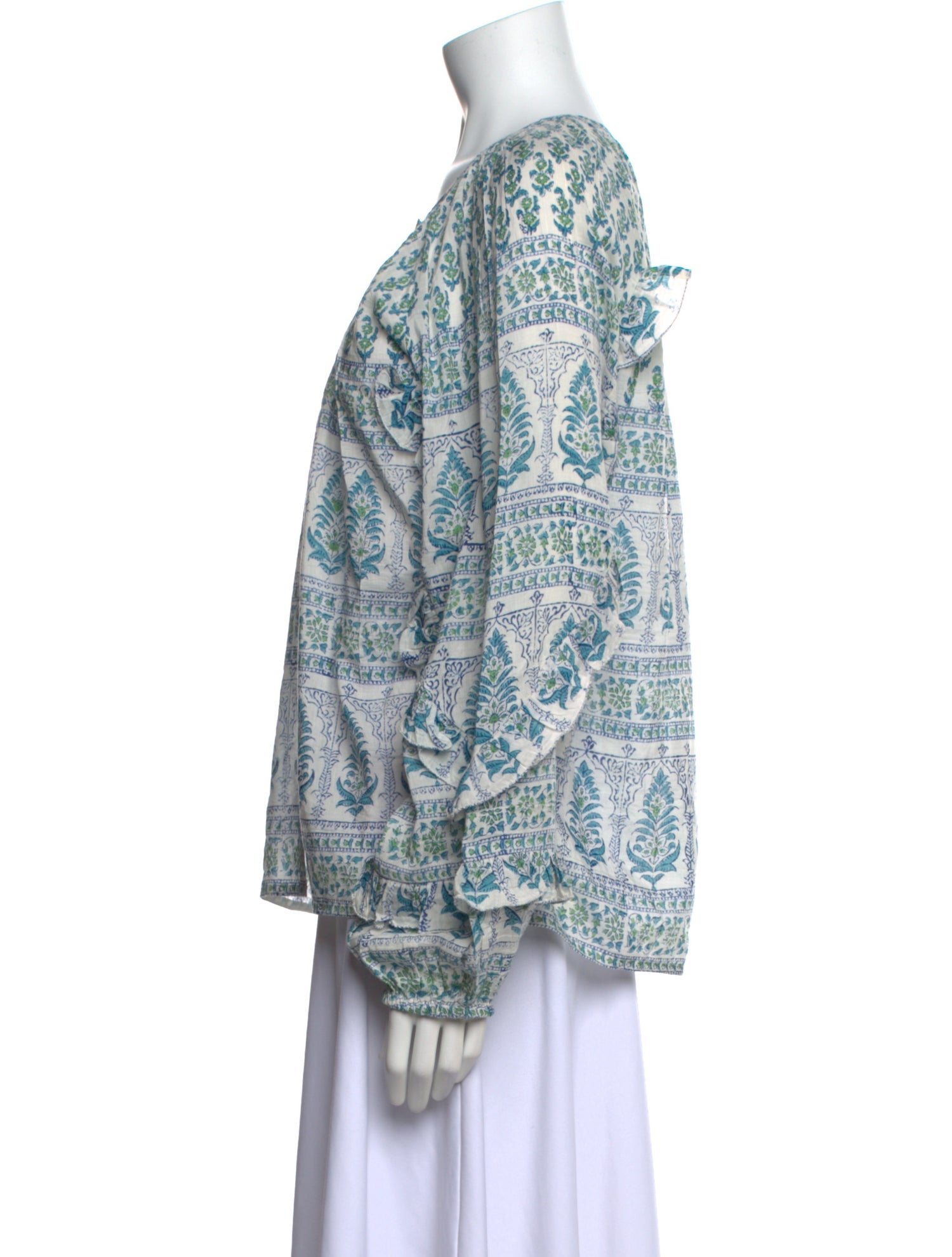 Alicia Bell Silk Paisley Print Blouse w/ Tags