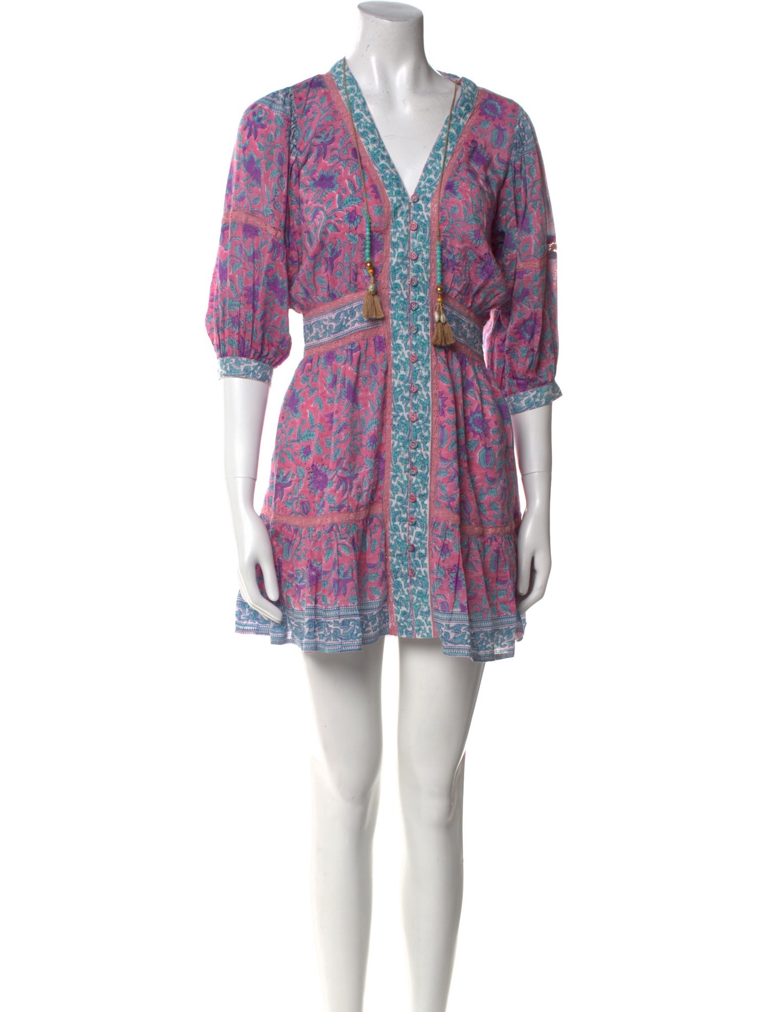 Alicia Bell Paisley Print Mini Dress