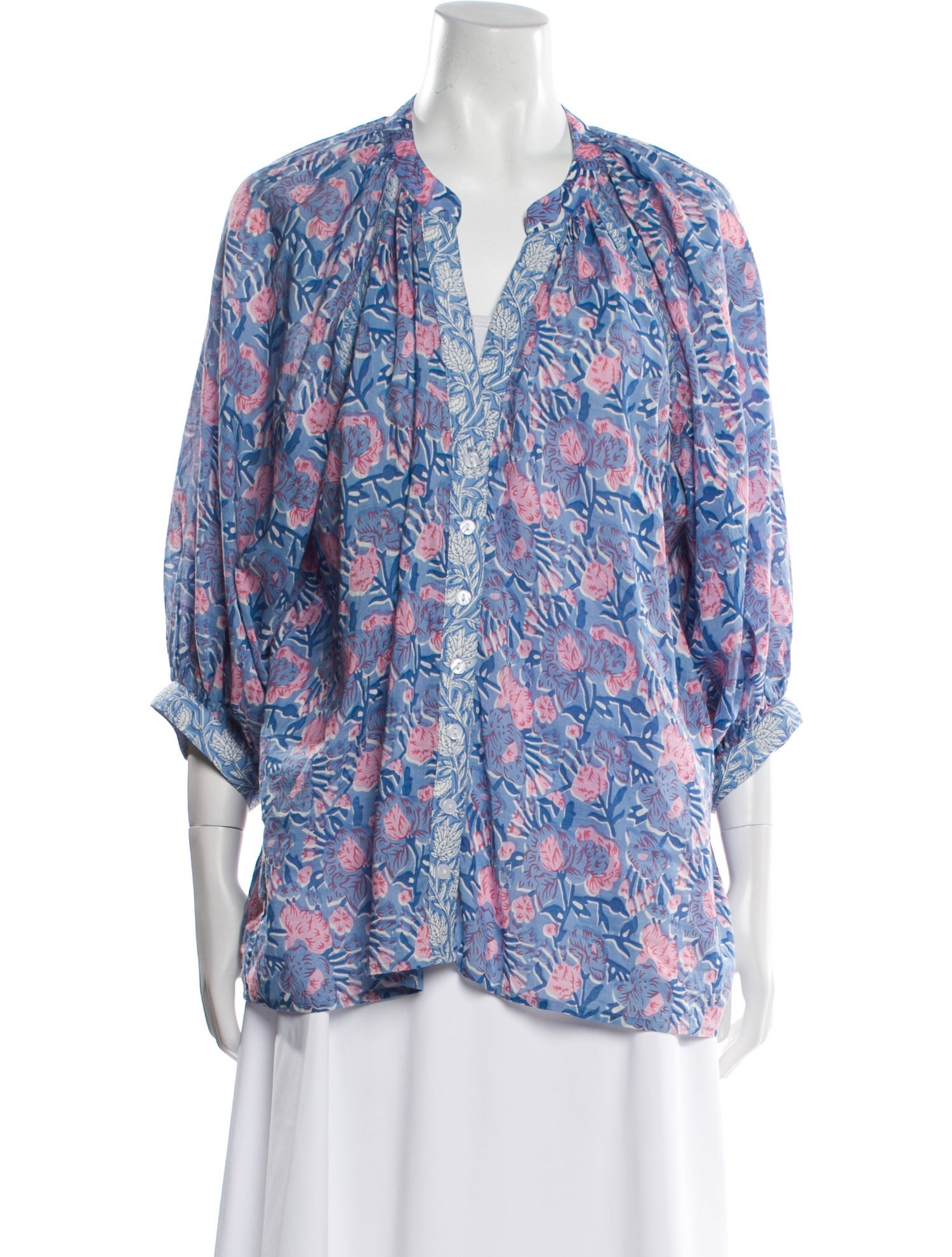 Alicia Bell Paisley Print V-Neck Blouse