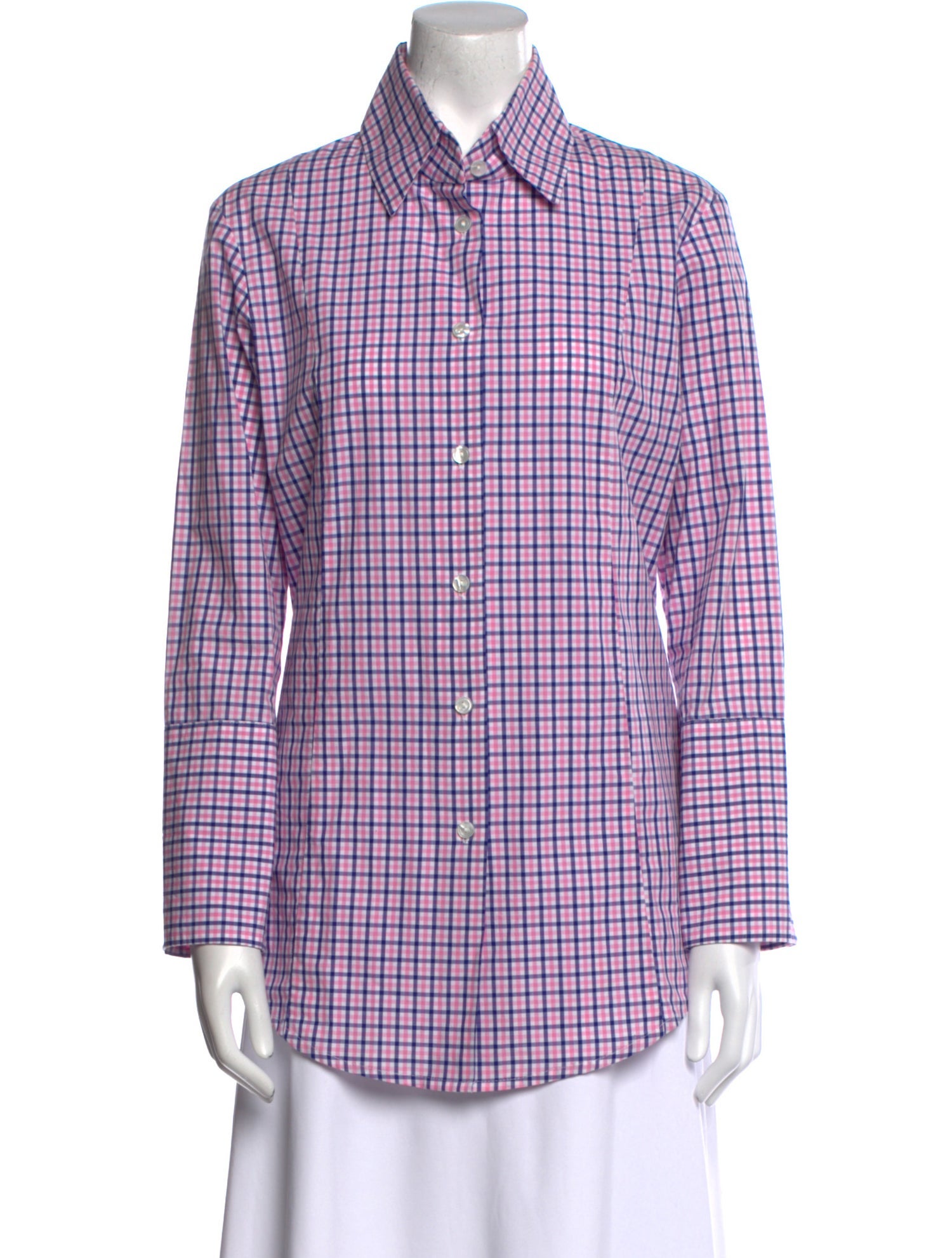 Alicia Bell Plaid Print Long Sleeve Button-Up Top