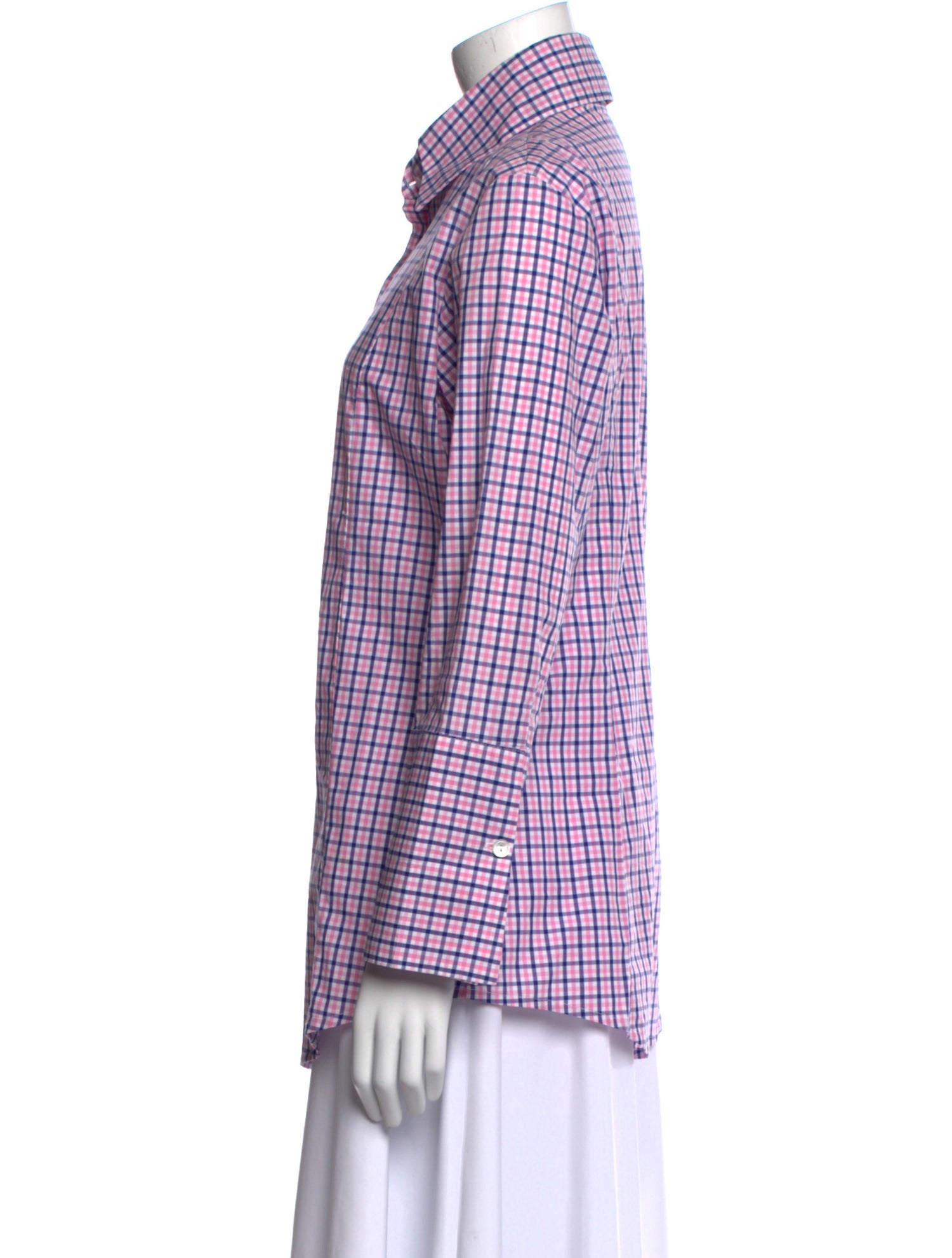 Alicia Bell Plaid Print Long Sleeve Button-Up Top