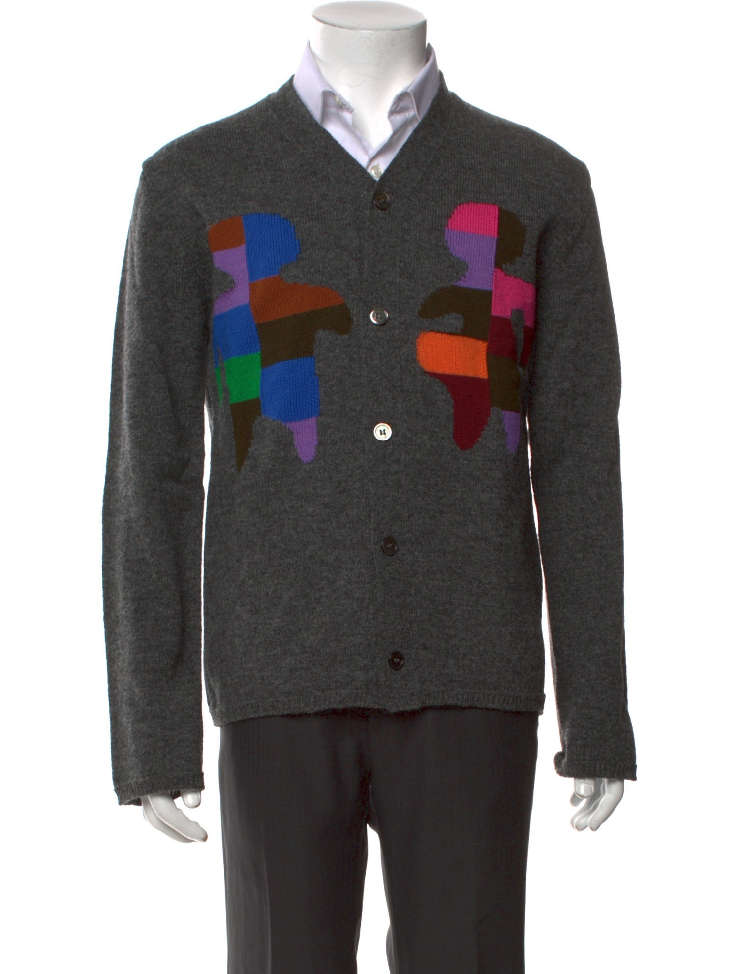 Comme des Garçons SHIRT Wool Printed Cardigan