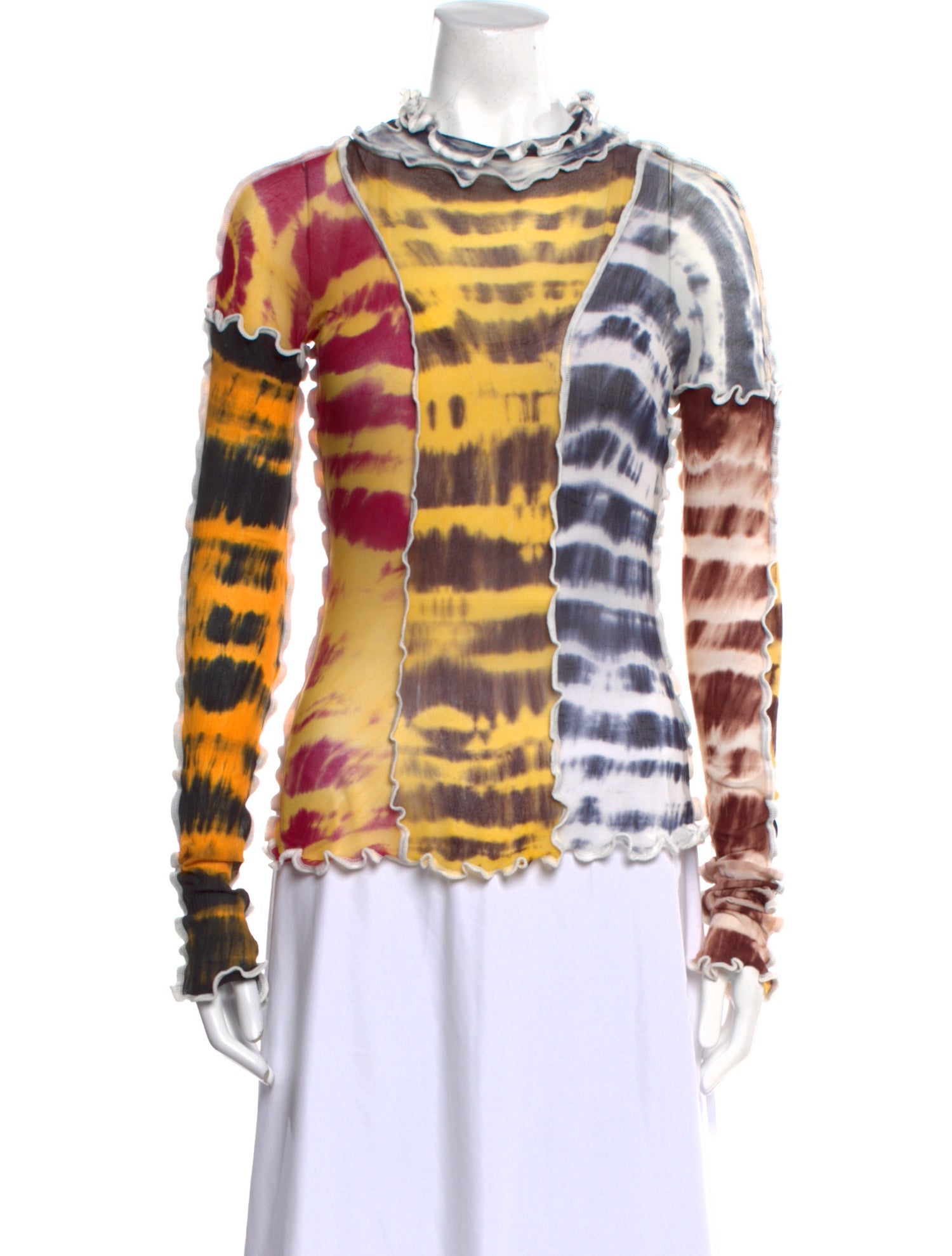 Asai Tie-Dye Print Crew Neck Sweatshirt