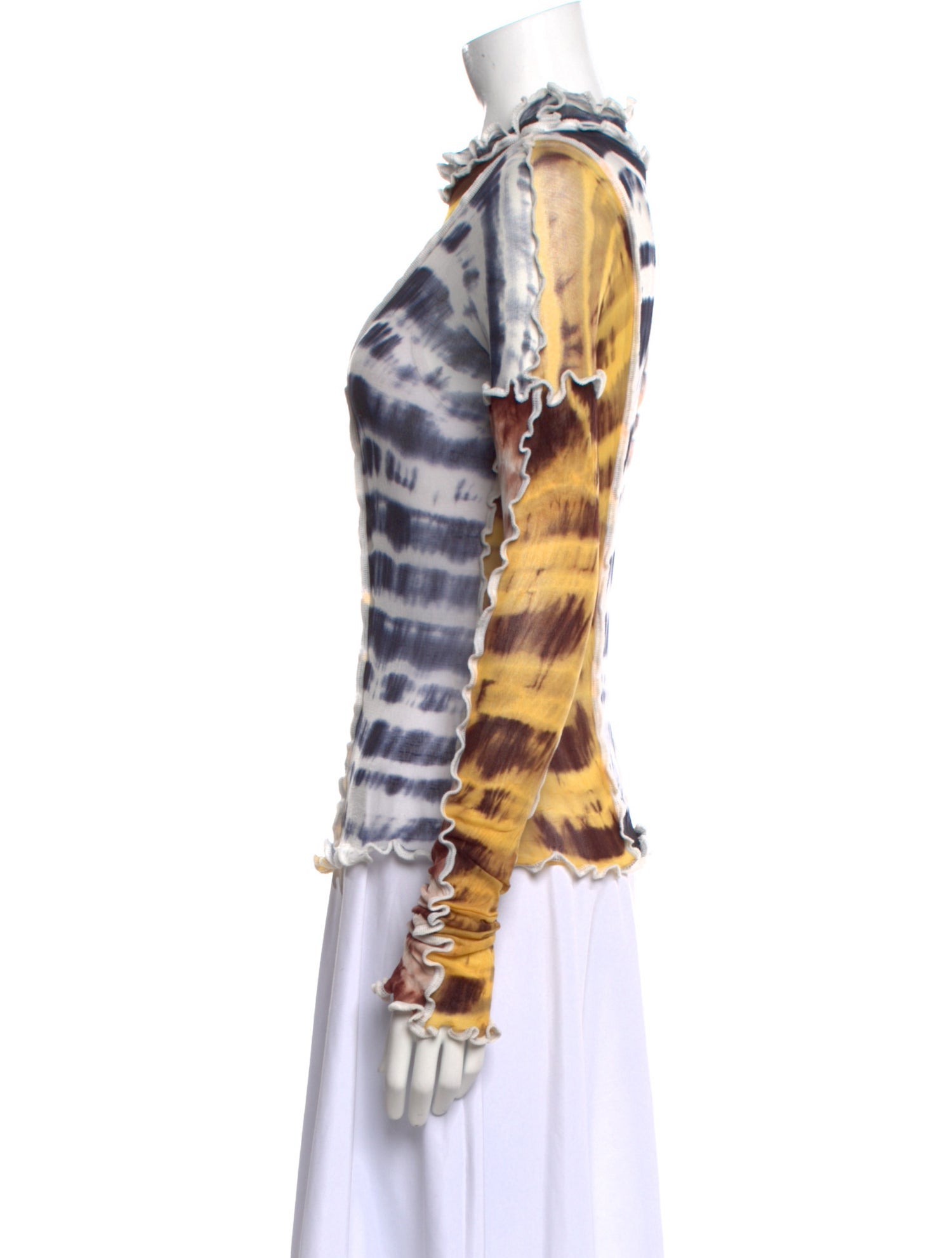 Asai Tie-Dye Print Crew Neck Sweatshirt