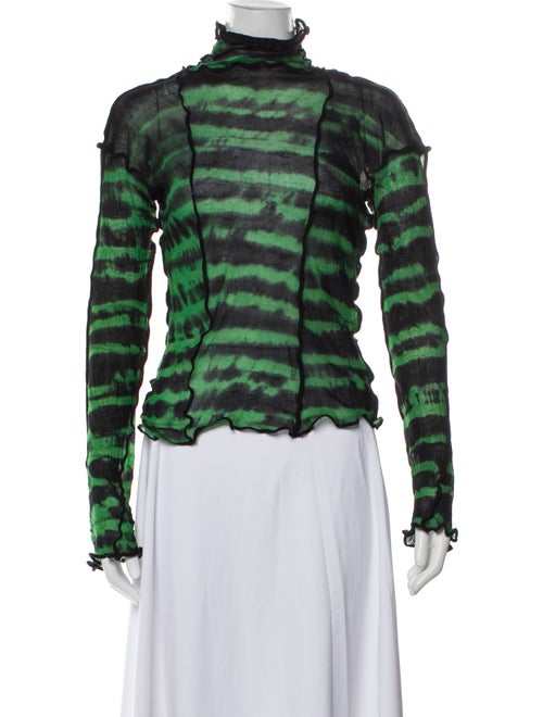 Asai Printed Mock Neck Sweatshirt