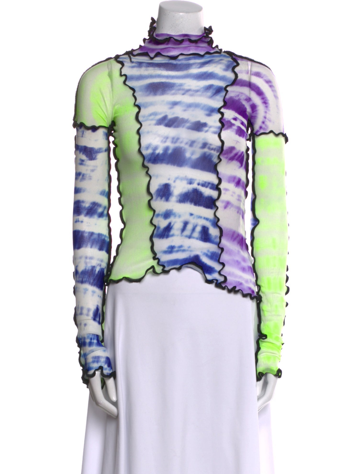 Asai Nylon Tie-Dye Print Sweater