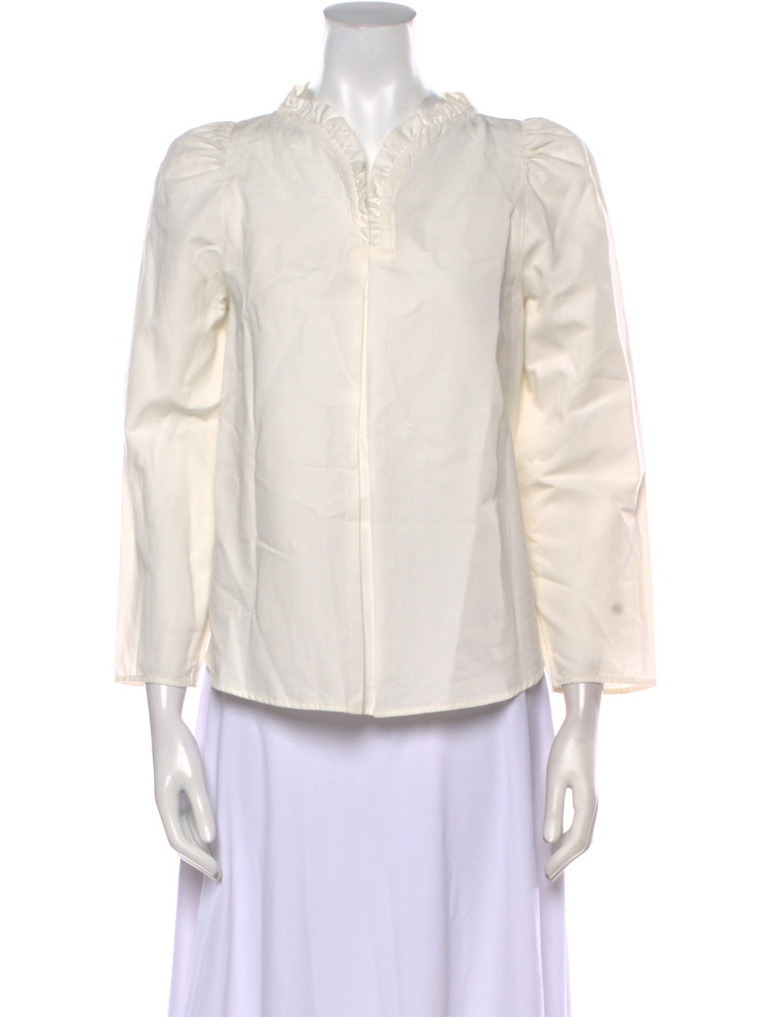 Atlantique Ascoli V-Neck Three-Quarter Sleeve Blouse