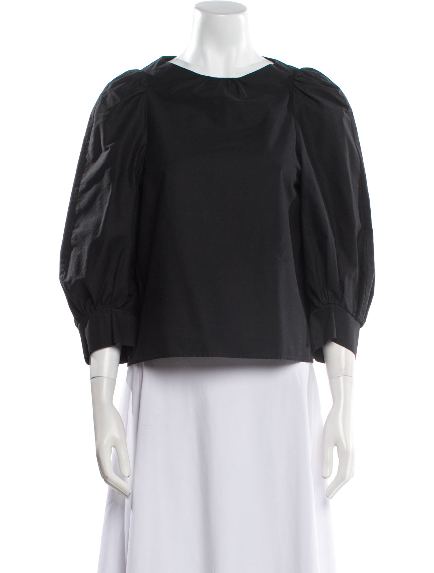 Atlantique Ascoli Bateau Neckline Three-Quarter Sleeve Blouse