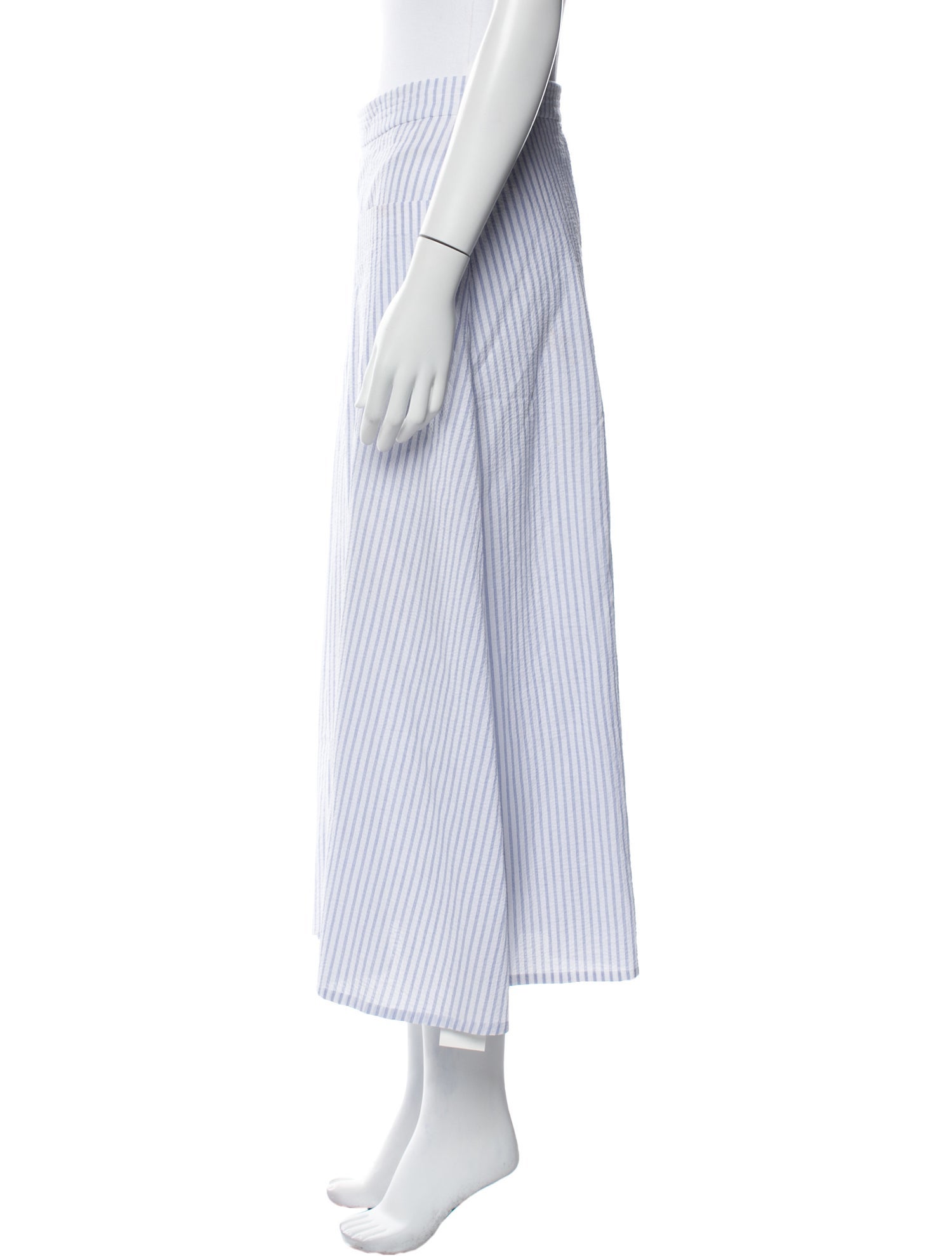 Atlantique Ascoli Striped Midi Length Skirt