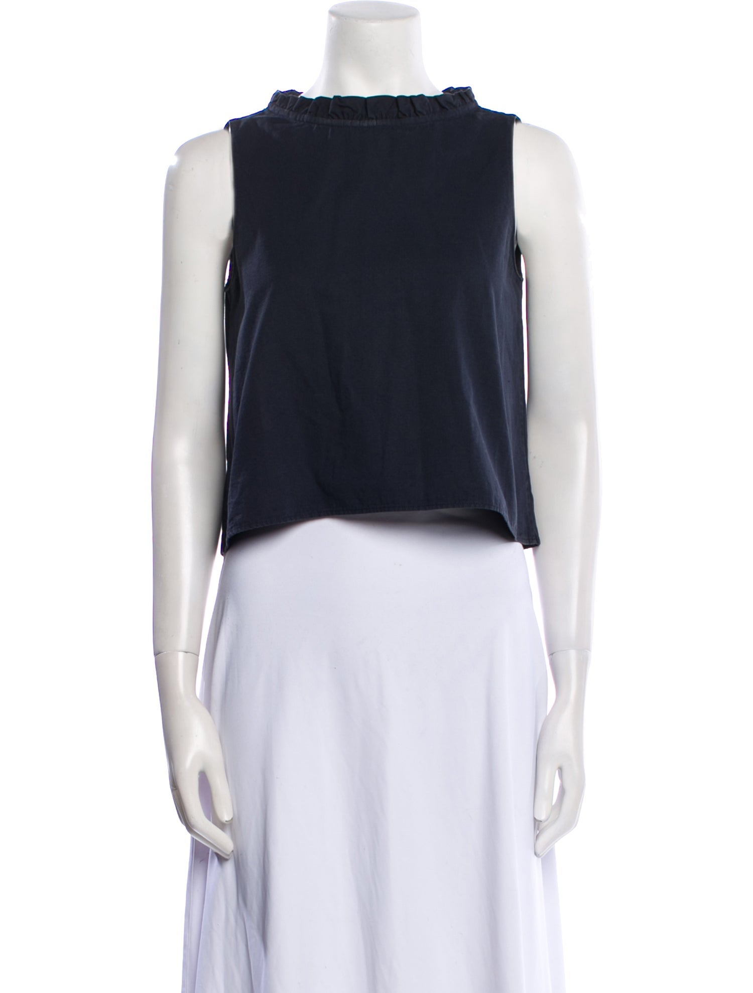 Atlantique Ascoli Bateau Neckline Sleeveless Crop Top