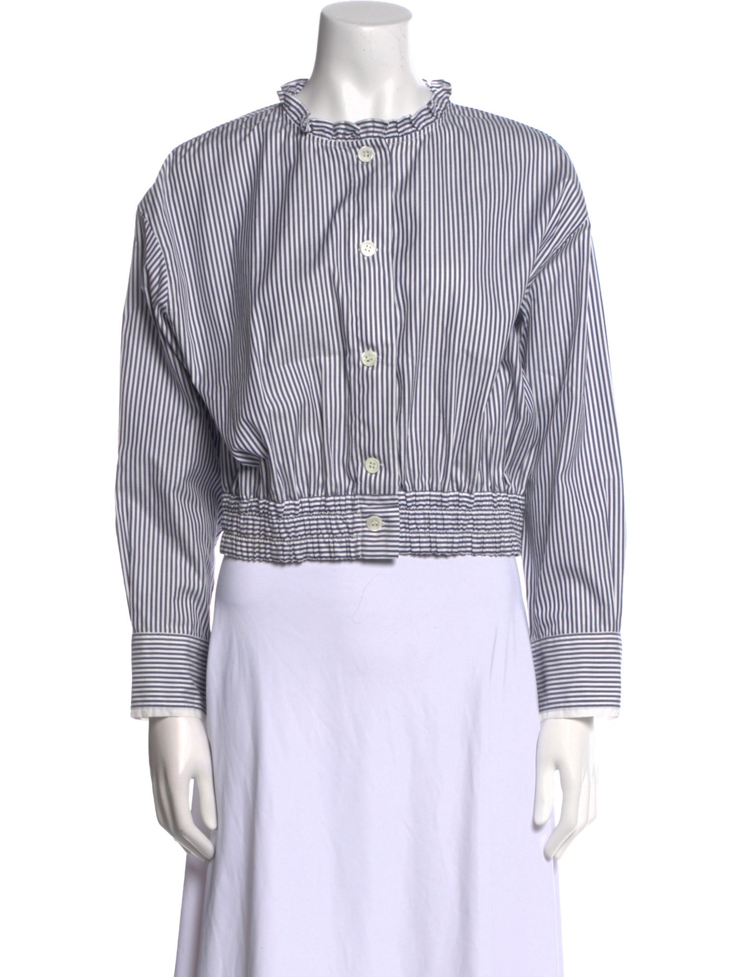 Atlantique Ascoli Striped Crew Neck Crop Top