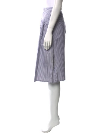 Atlantique Ascoli Striped Knee-Length Skirt