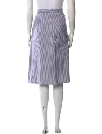 Atlantique Ascoli Striped Knee-Length Skirt