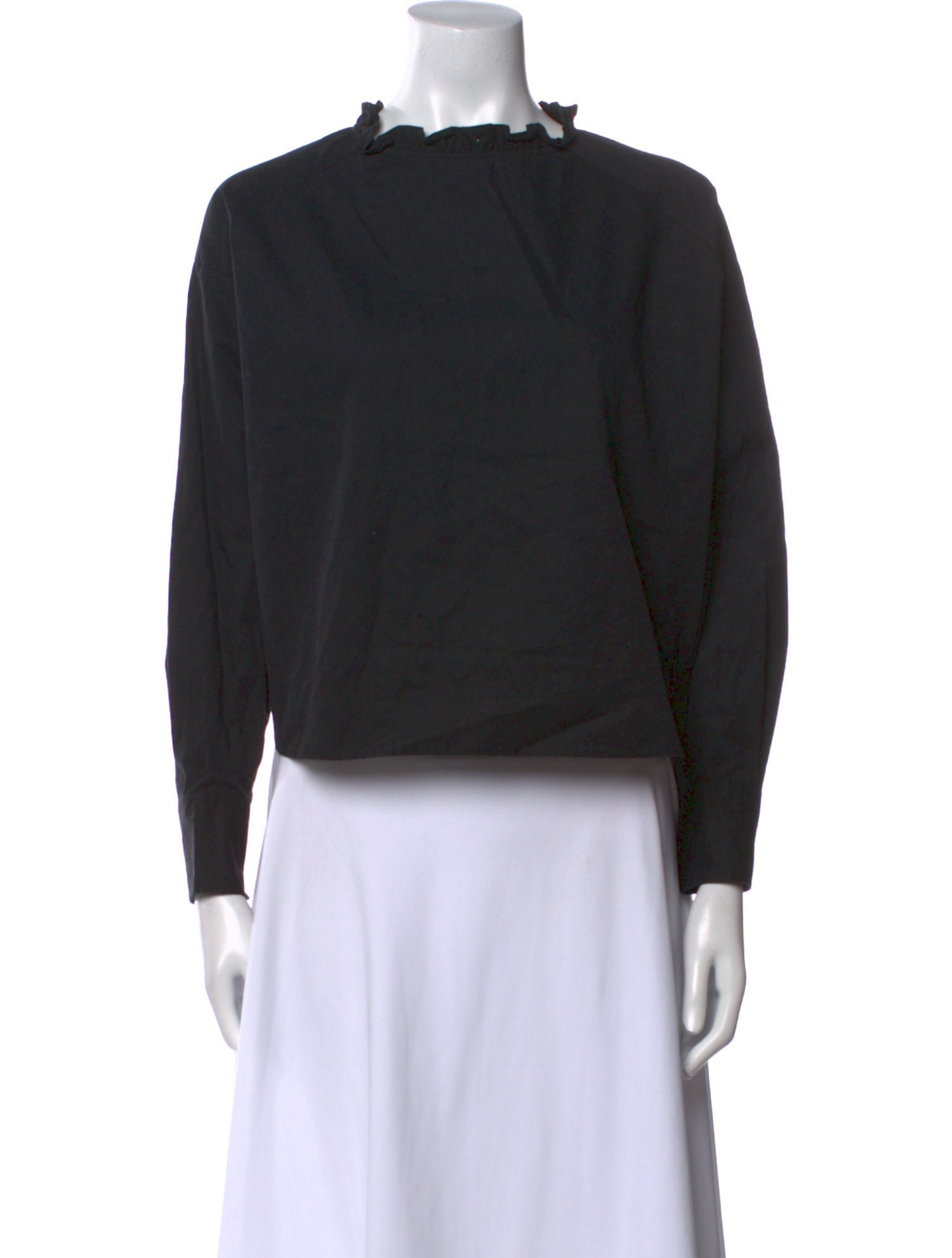 Atlantique Ascoli Mock Neck Long Sleeve Crop Top