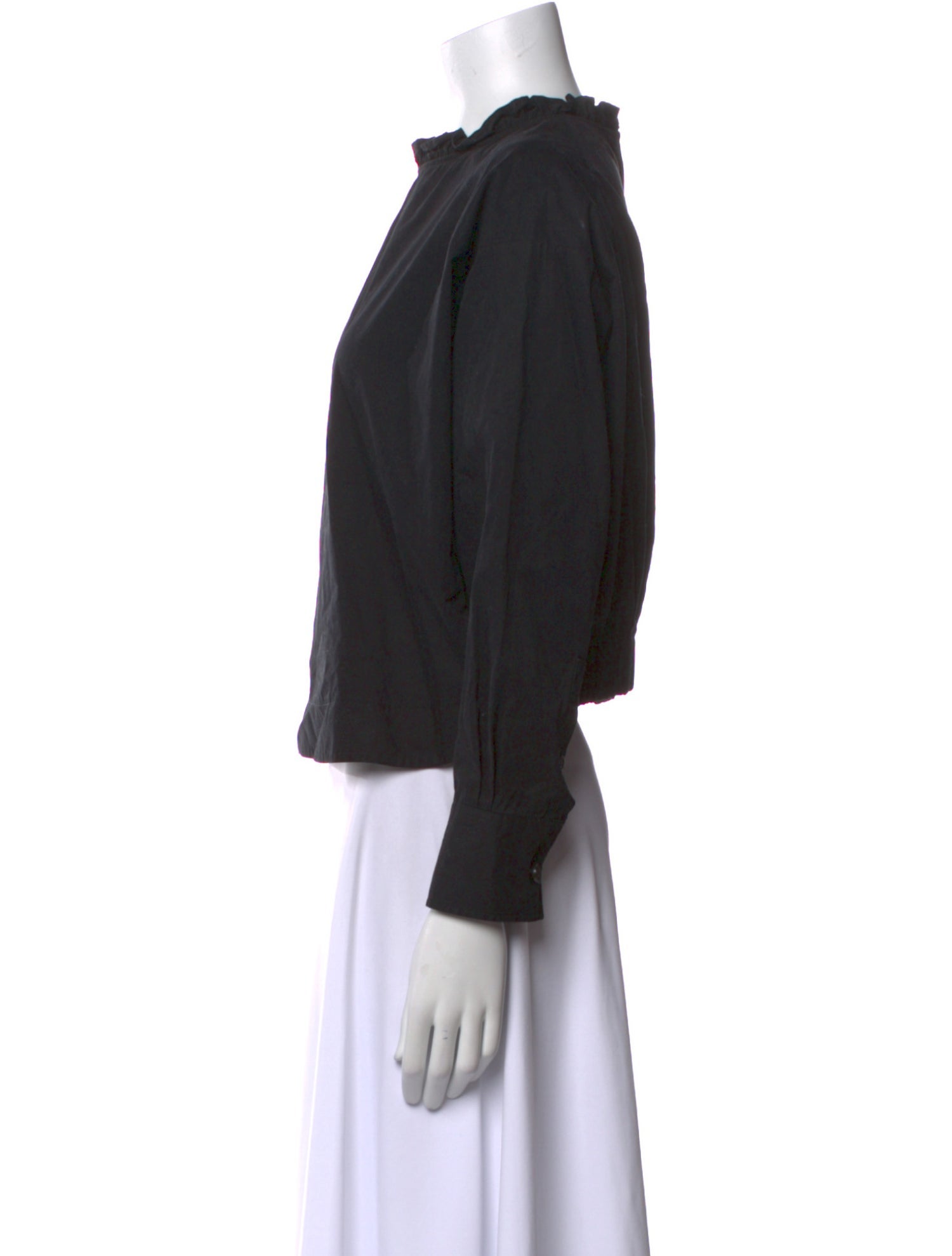 Atlantique Ascoli Mock Neck Long Sleeve Crop Top