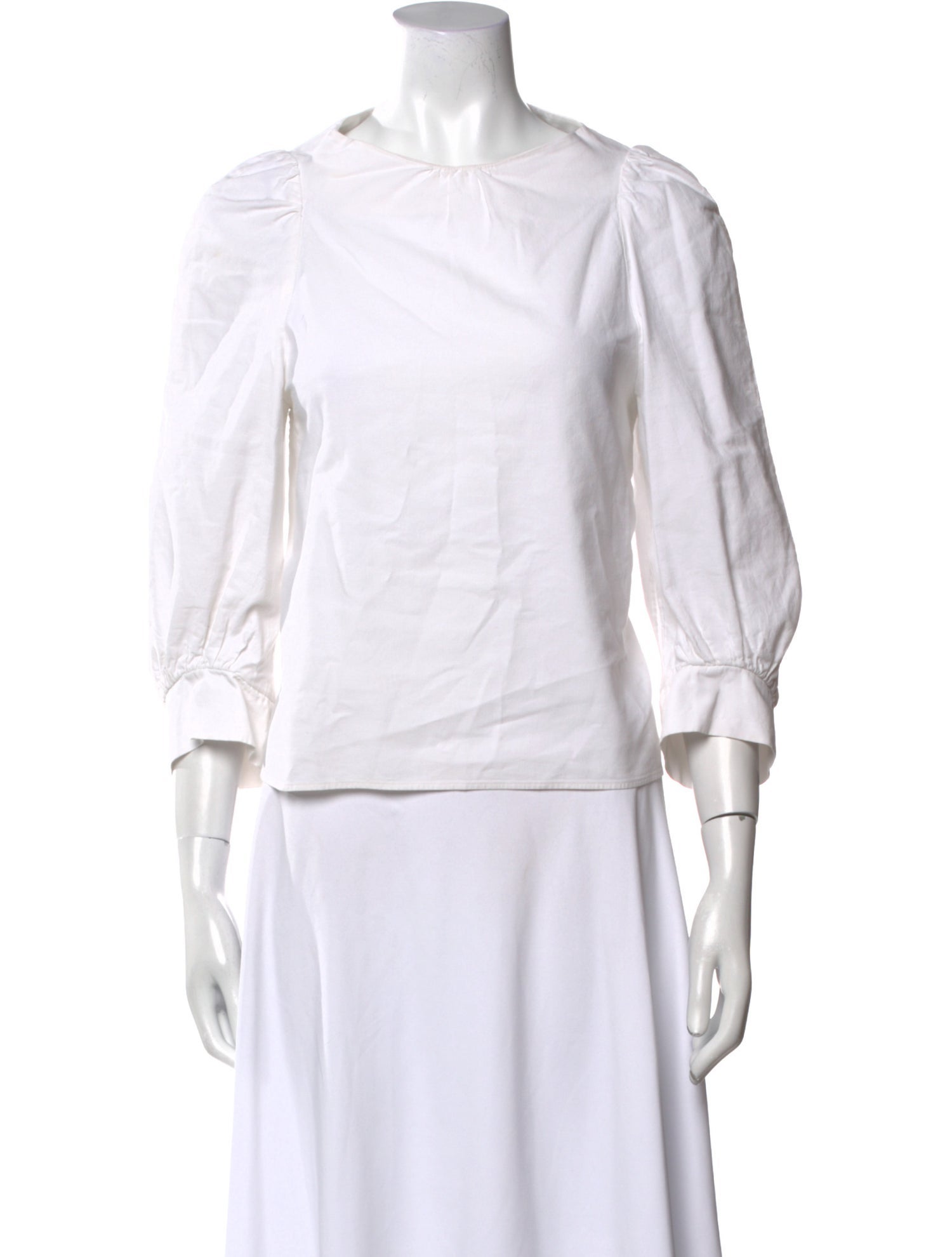 Atlantique Ascoli Bateau Neckline Three-Quarter Sleeve Blouse