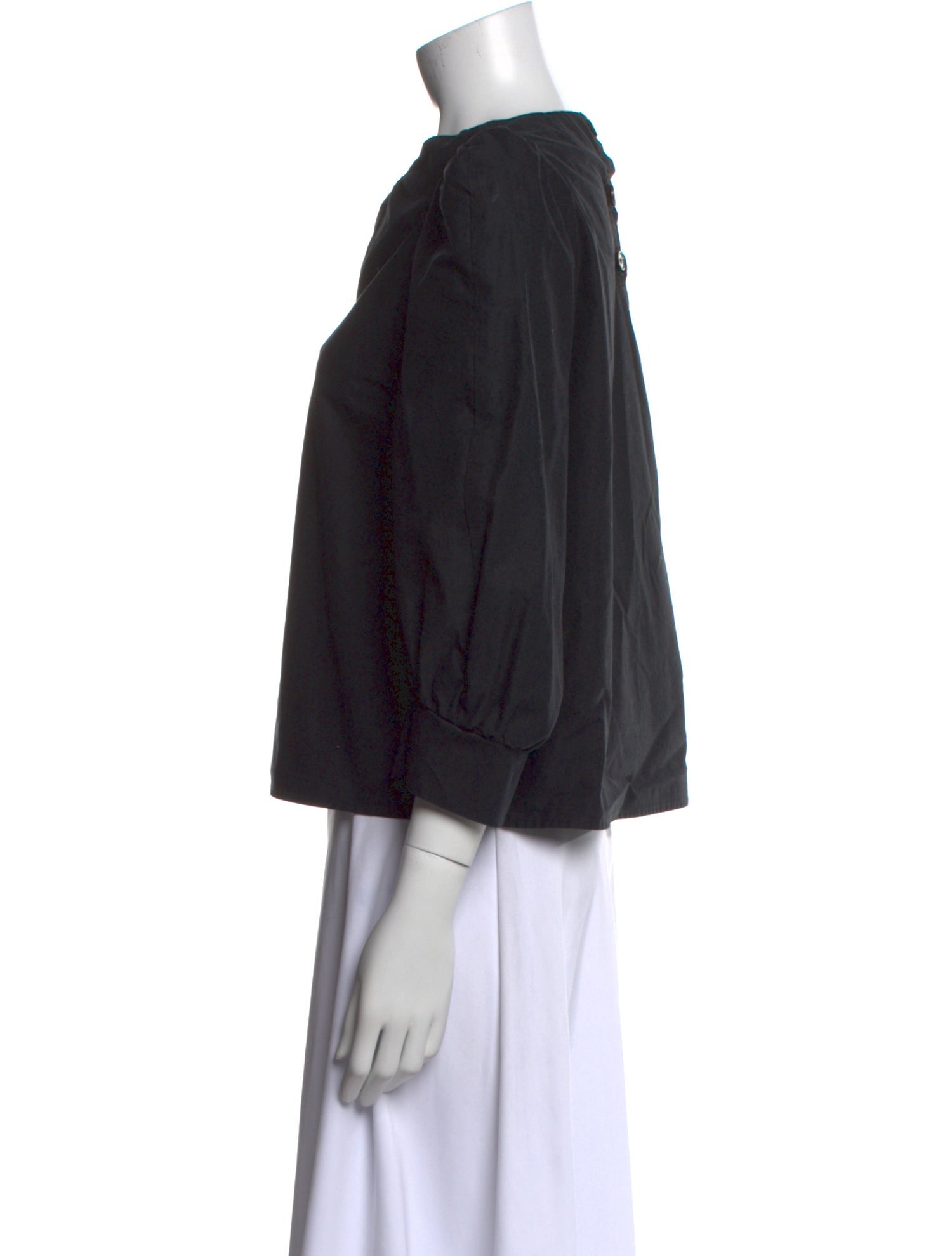 Atlantique Ascoli Bateau Neckline Three-Quarter Sleeve Blouse