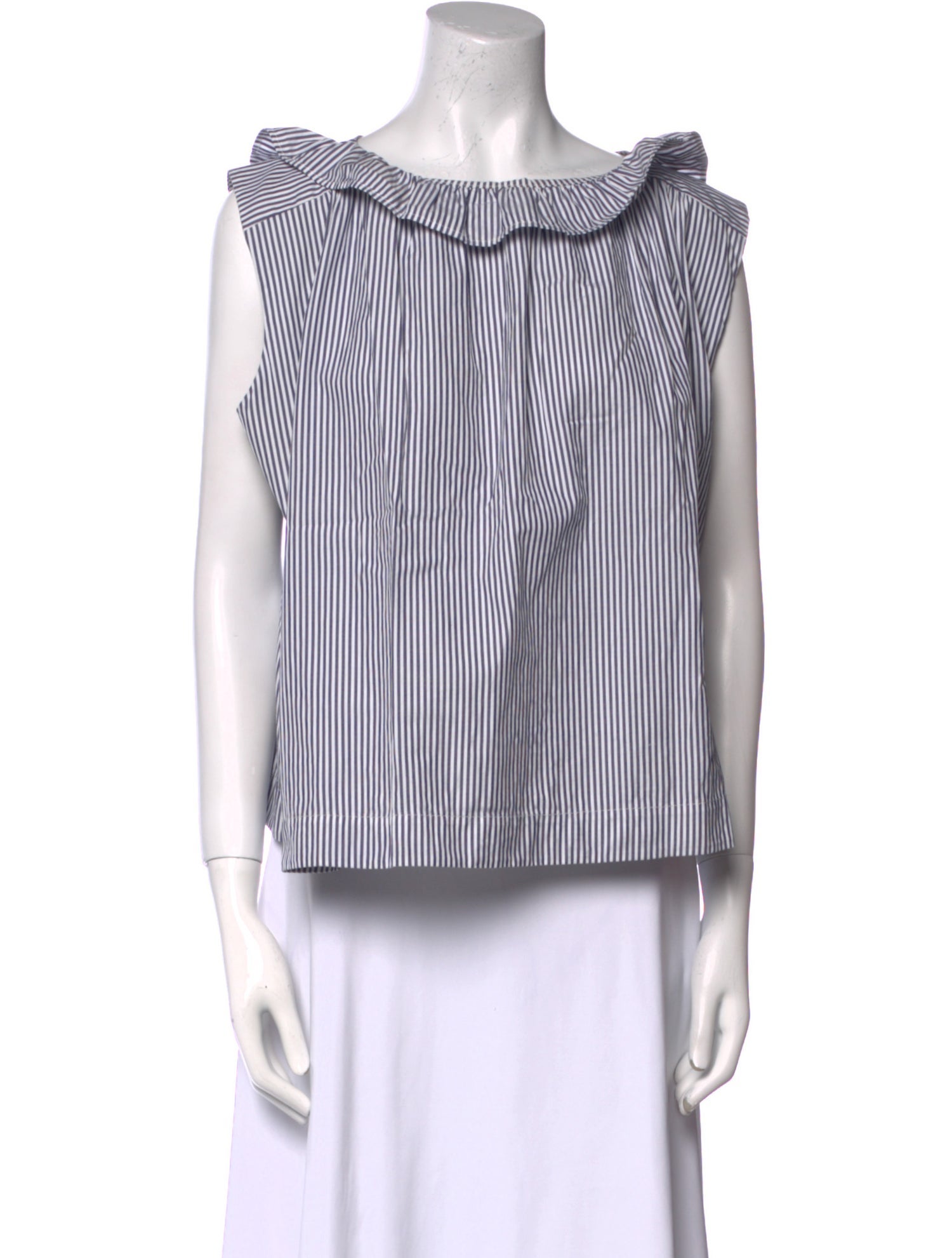 Atlantique Ascoli Striped Bateau Neckline Blouse