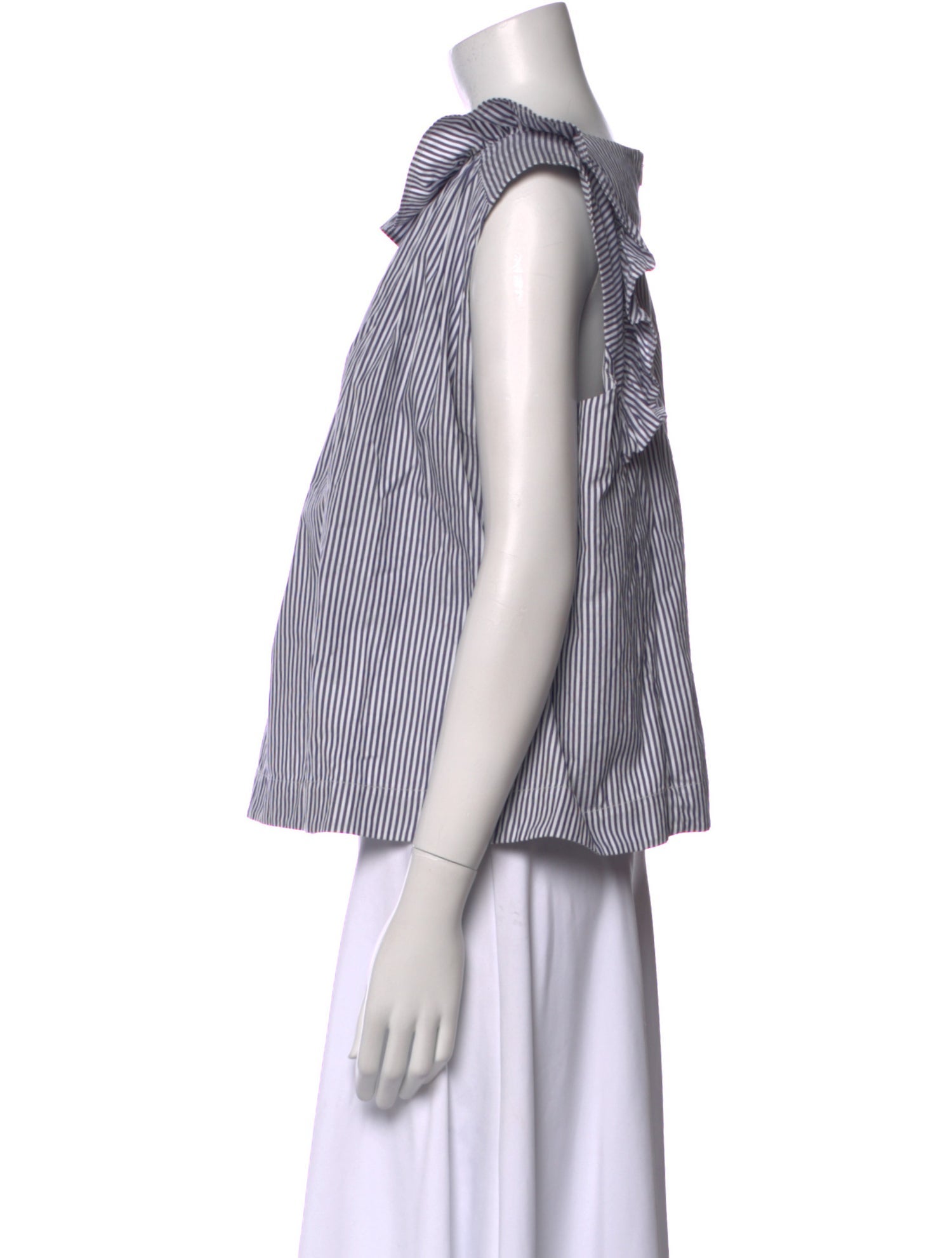 Atlantique Ascoli Striped Bateau Neckline Blouse